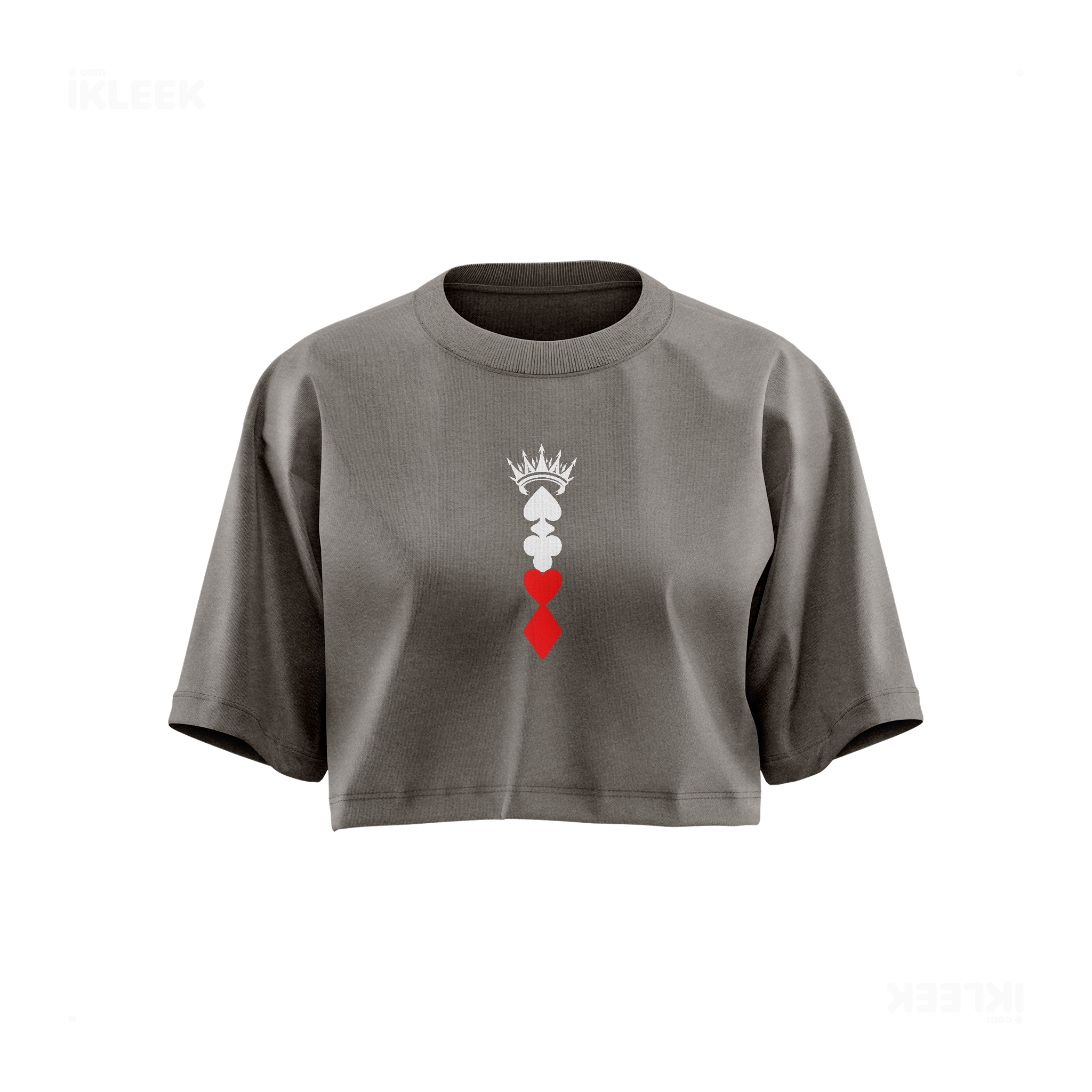 RoyalSuitStack Over Sized Crop Top 01 Faded Grey