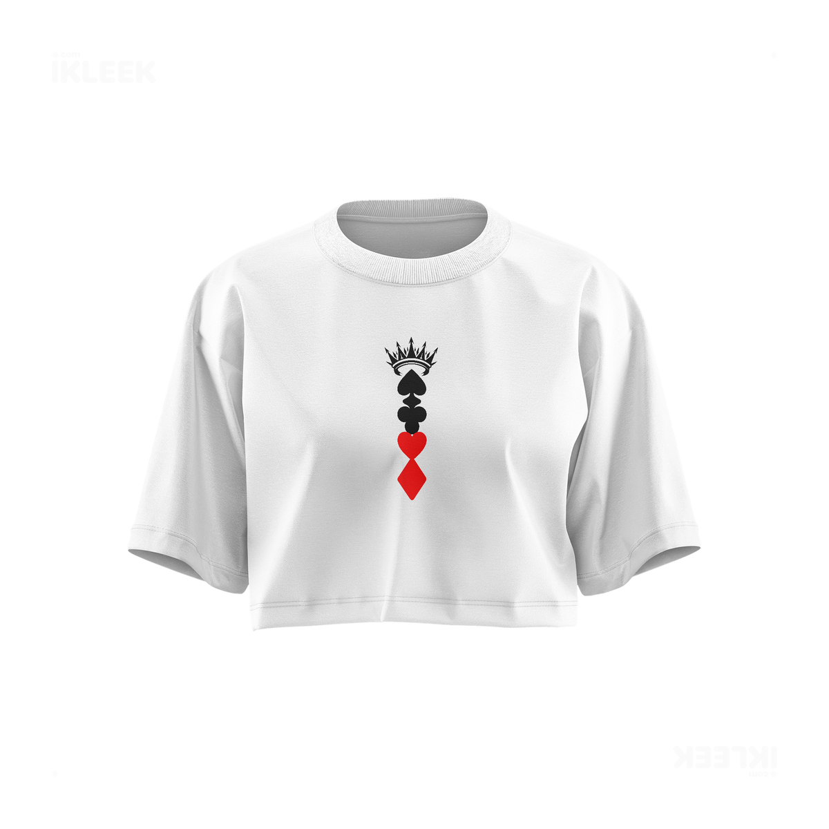 RoyalSuitStack Over Sized Crop Top 01 White