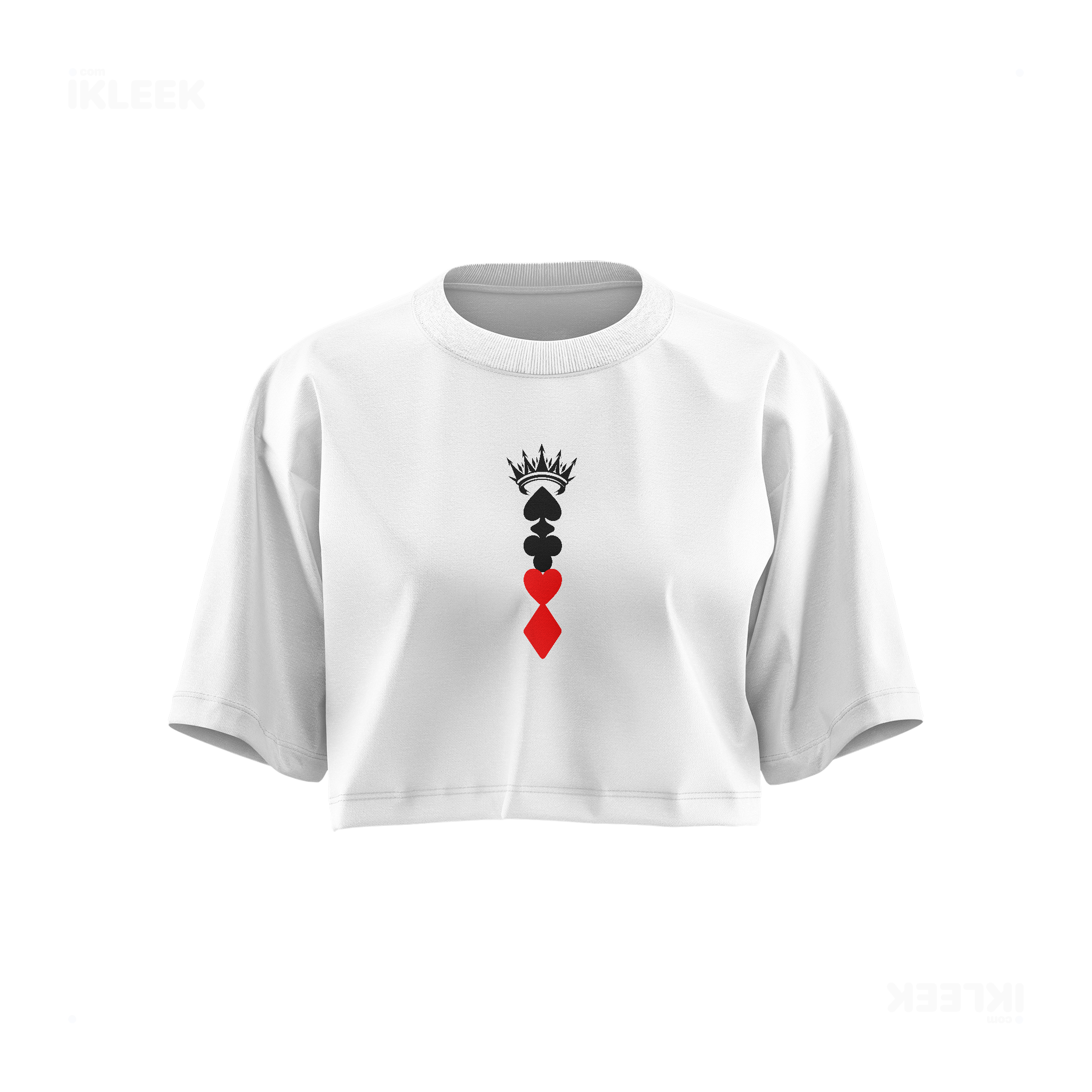 RoyalSuitStack Over Sized Crop Top 01 White