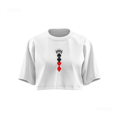RoyalSuitStack Over Sized Crop Top 01 White