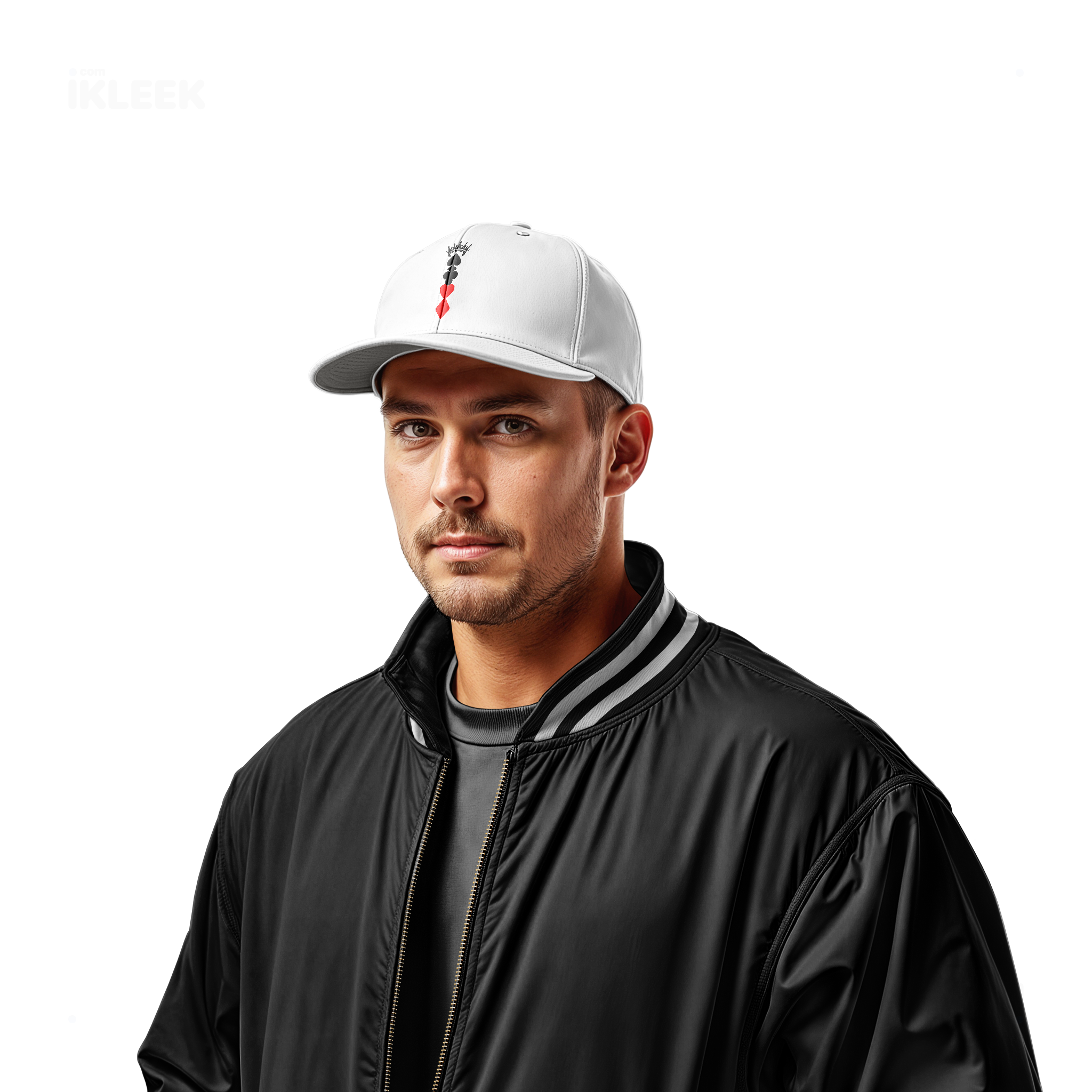 RoyalSuitStack Snapback Caps 02 White DTF