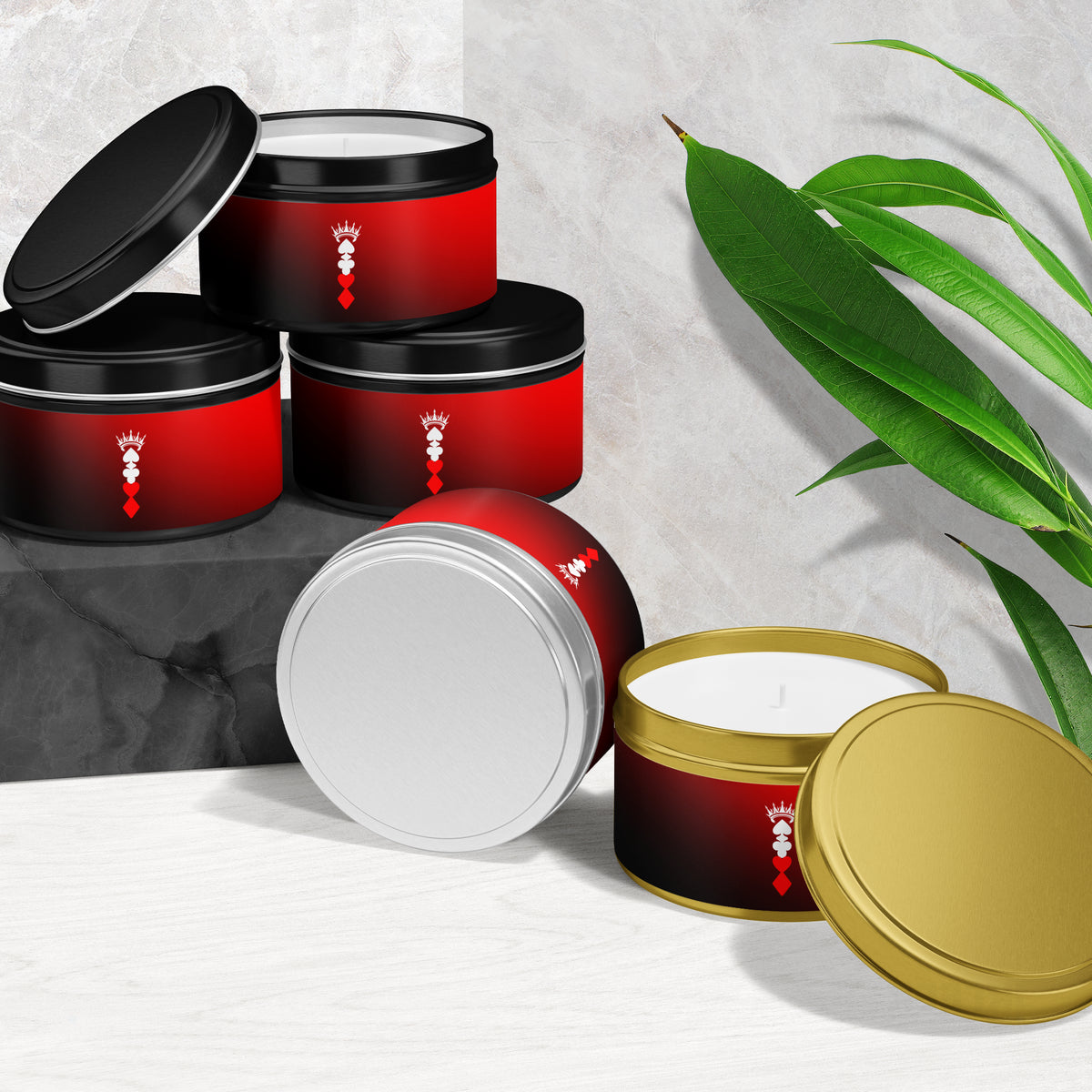 RoyalSuitStack Tin Candle 02 Black