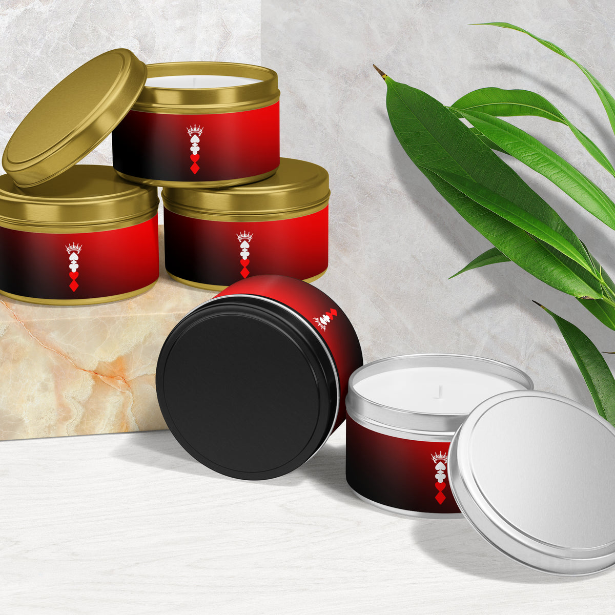 RoyalSuitStack Tin Candle 02 Gold