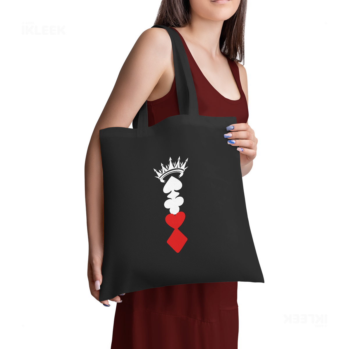 RoyalSuitStack Tote Bags 02 Black
