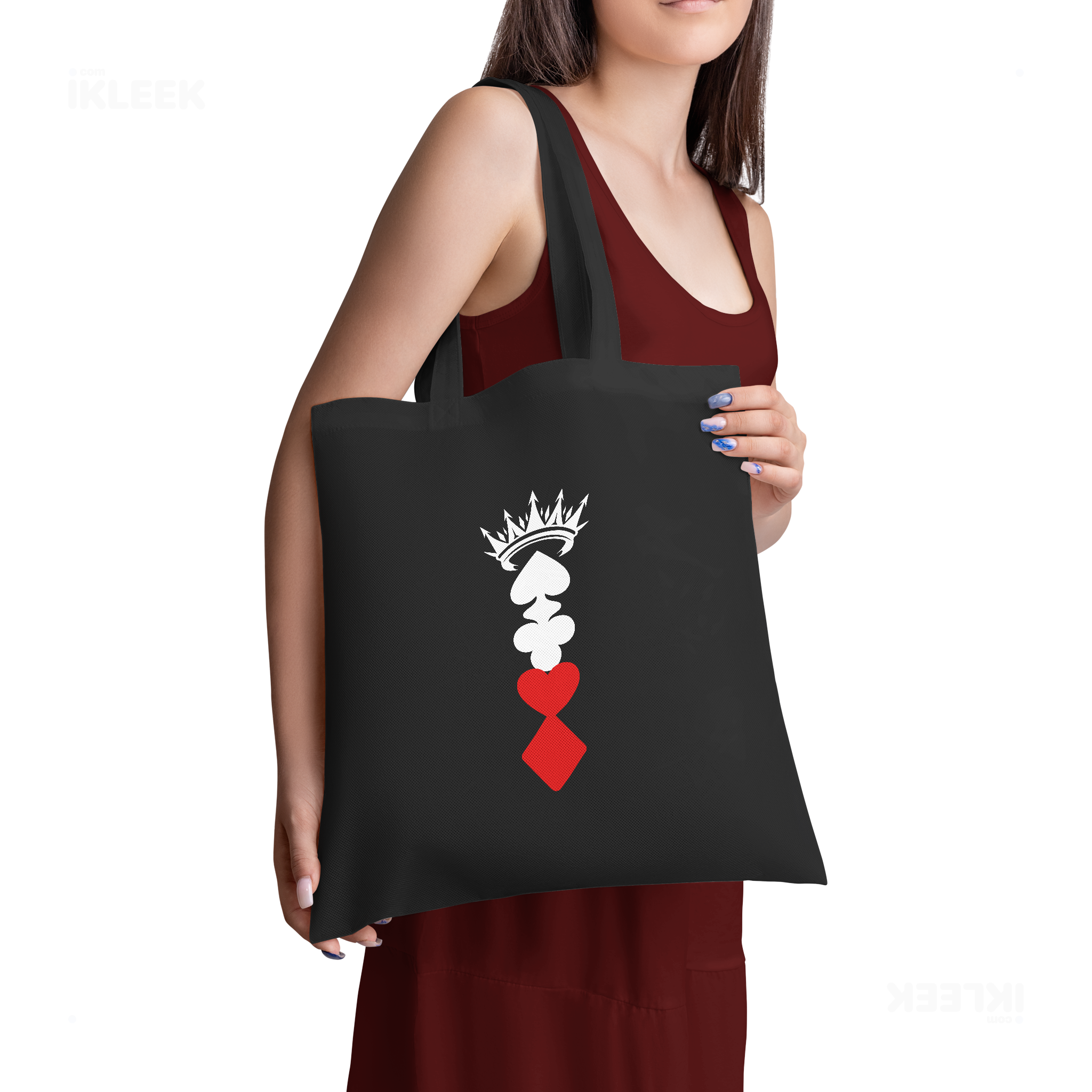 RoyalSuitStack Tote Bags 02 Black
