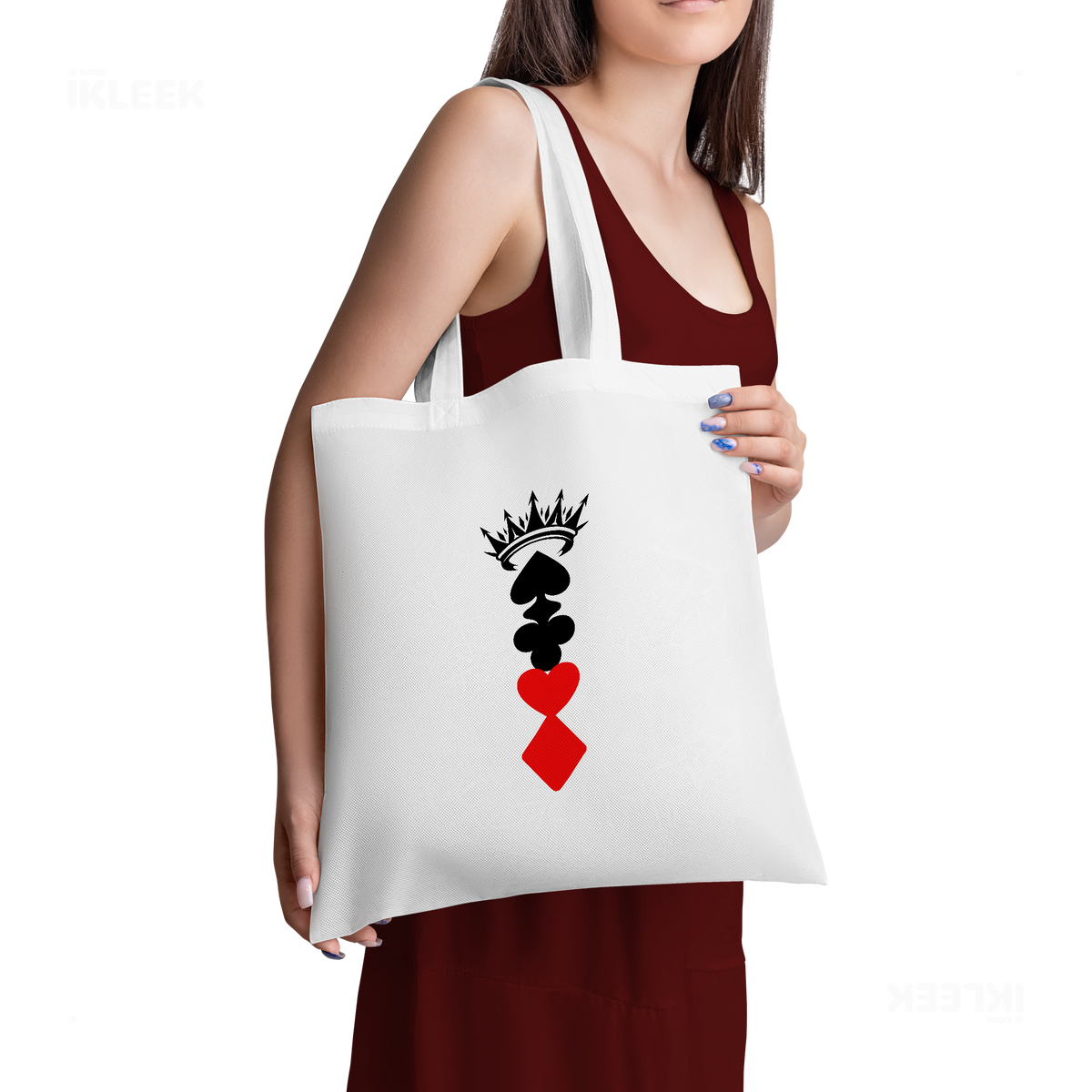 RoyalSuitStack Tote Bags 02 White