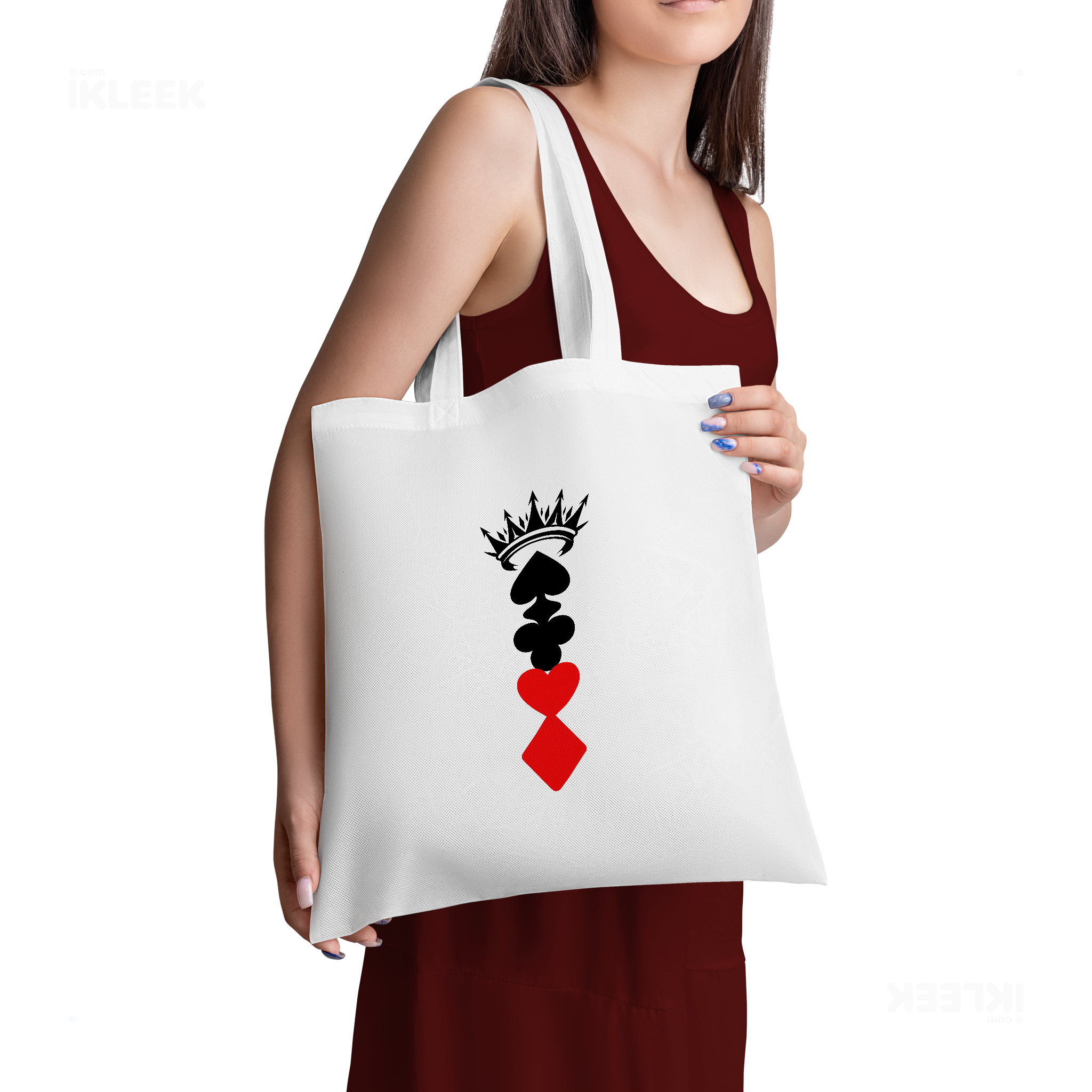 RoyalSuitStack Tote Bags 02 White