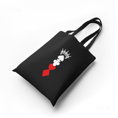 RoyalSuitStack Tote Bags 04 Black