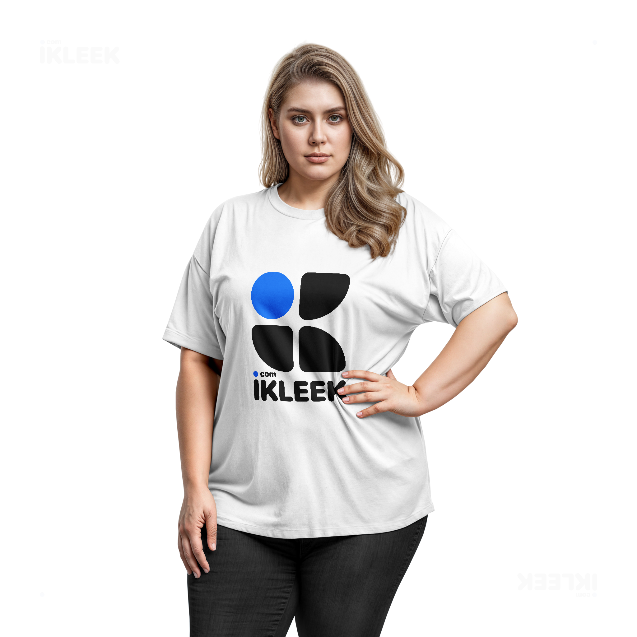 iKLEEKMark Adult T Shirt 03 White