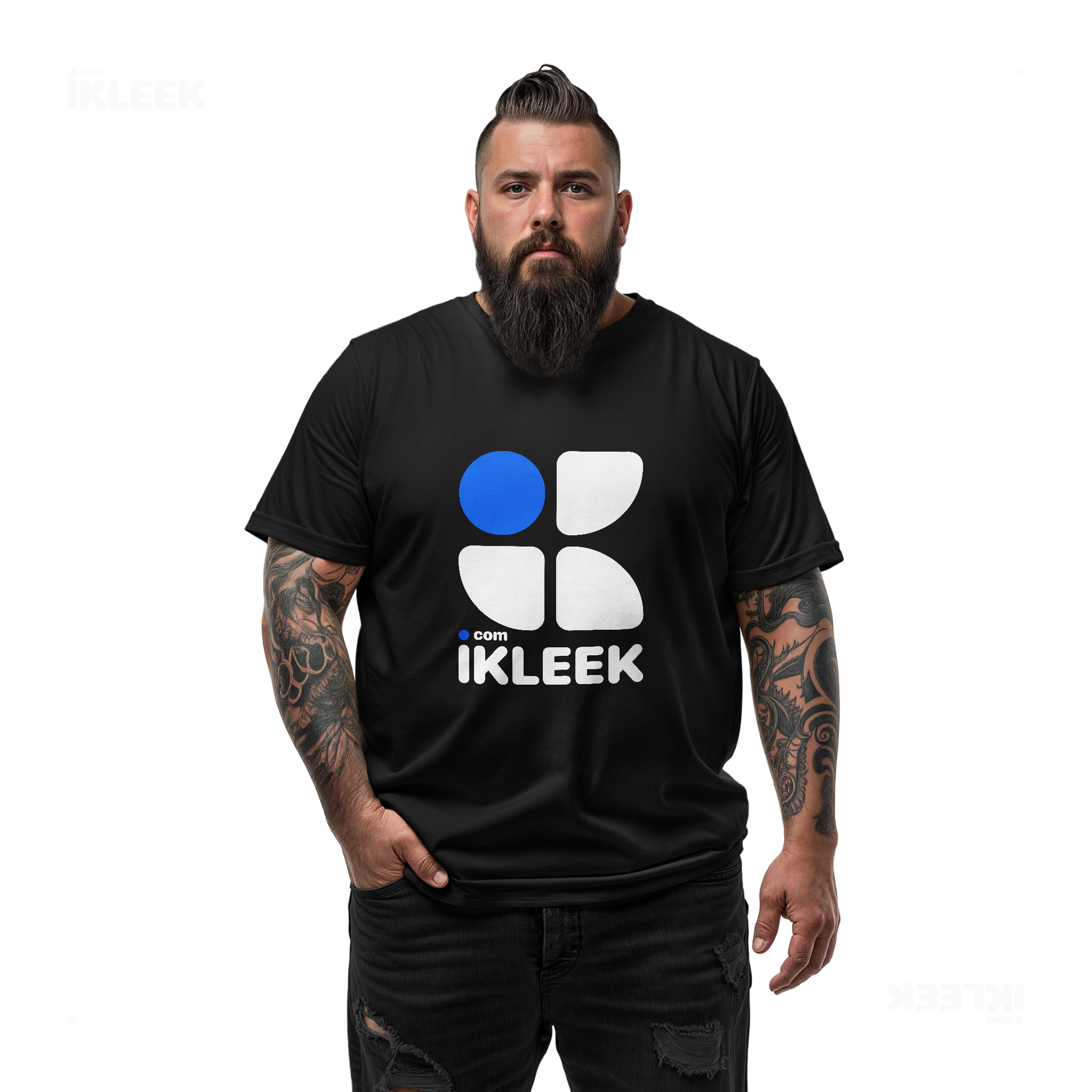 iKLEEKMark Adult T Shirt 05 Black