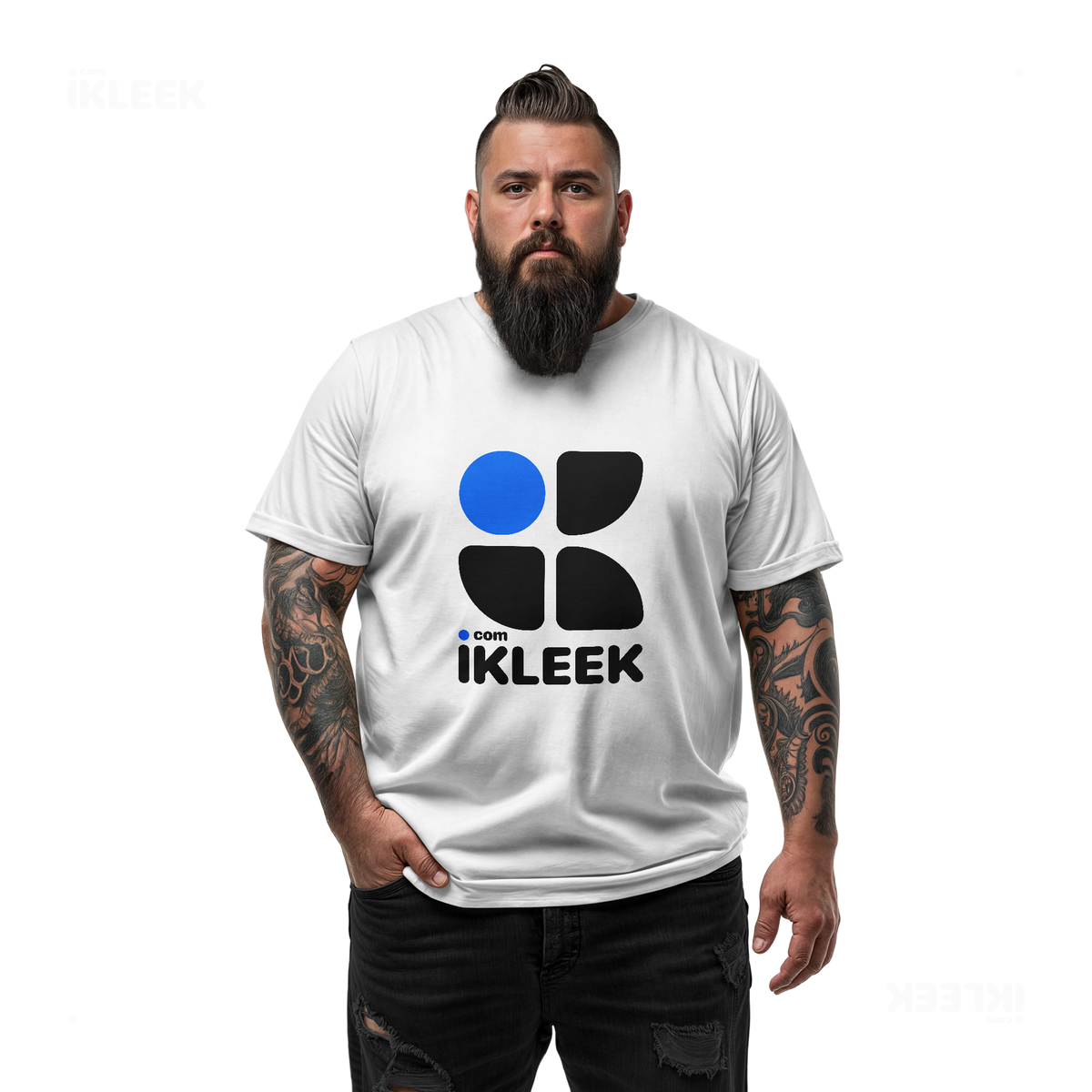 iKLEEKMark Adult T Shirt 05 White