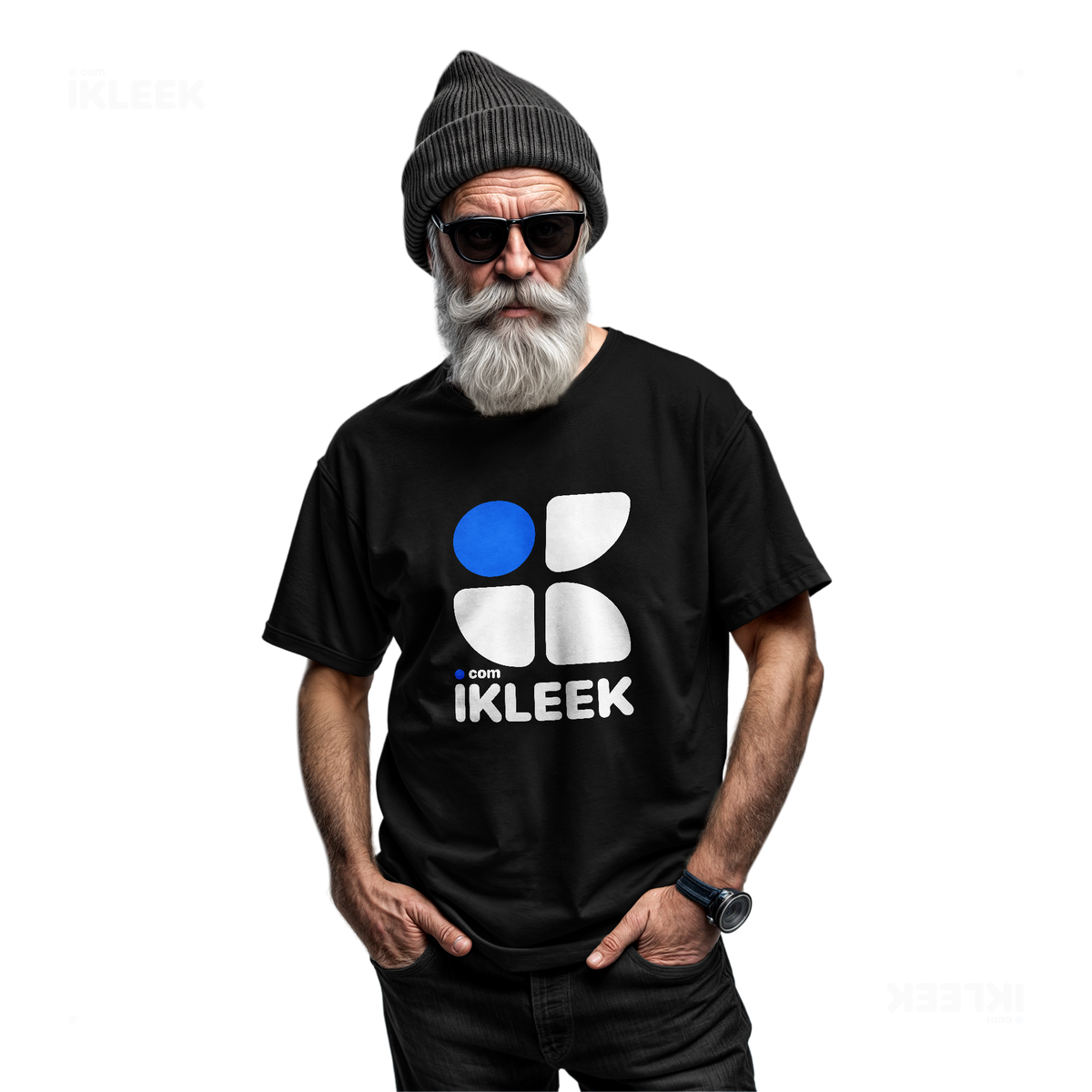 iKLEEKMark Adult T Shirt 06 Black