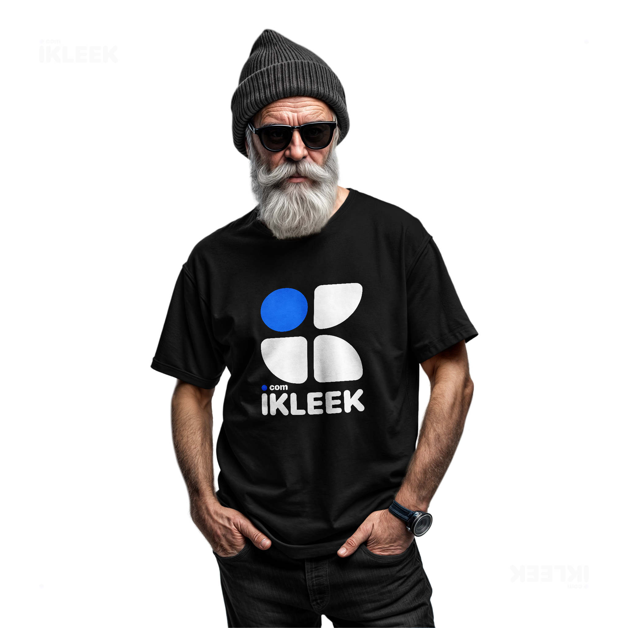 iKLEEKMark Adult T Shirt 06 Black