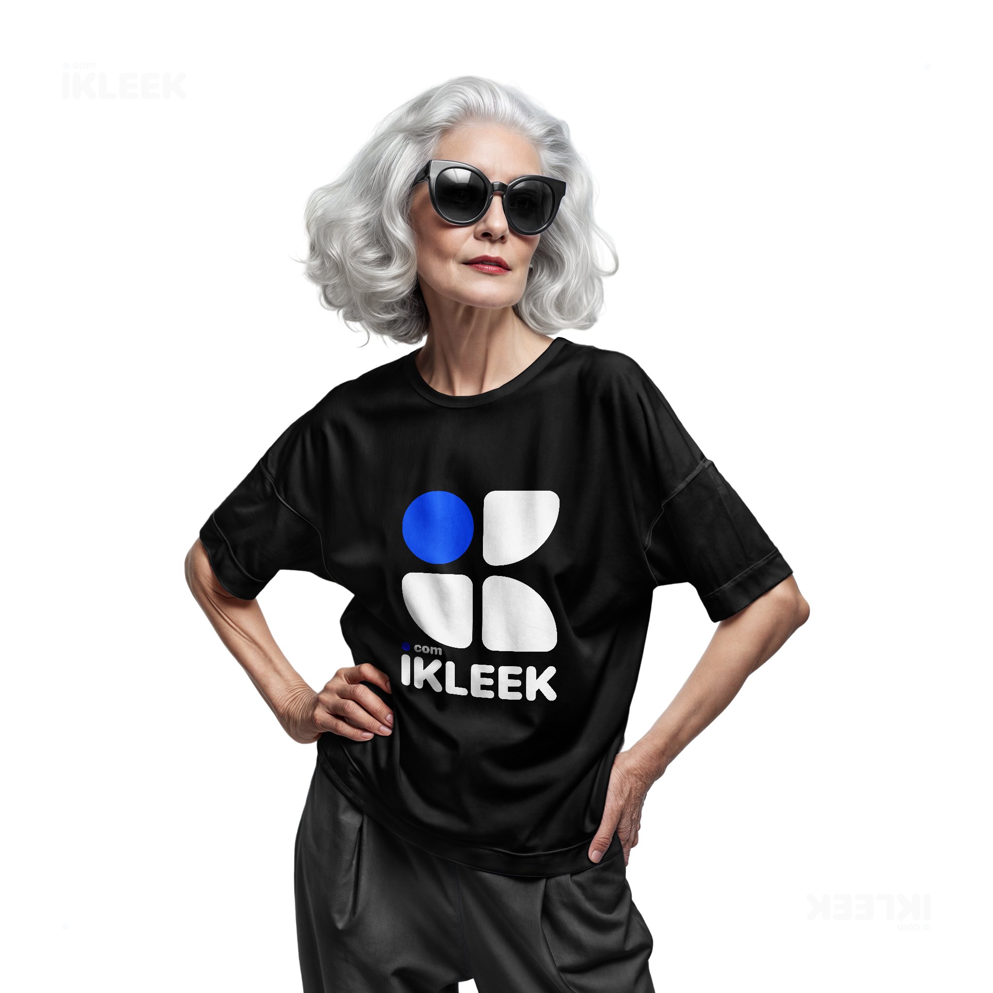 iKLEEKMark Adult T Shirt 07 Black