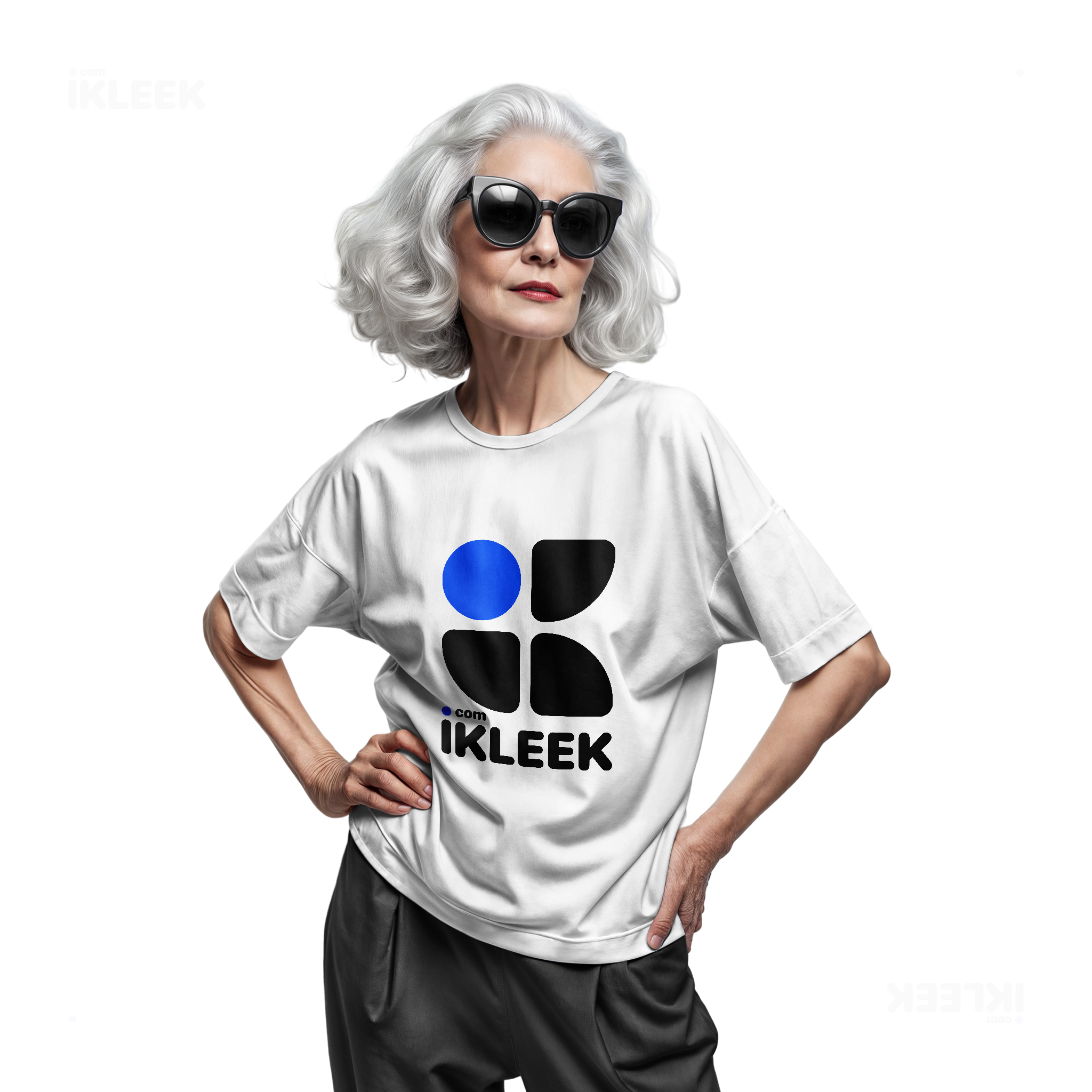 iKLEEKMark Adult T Shirt 07 White