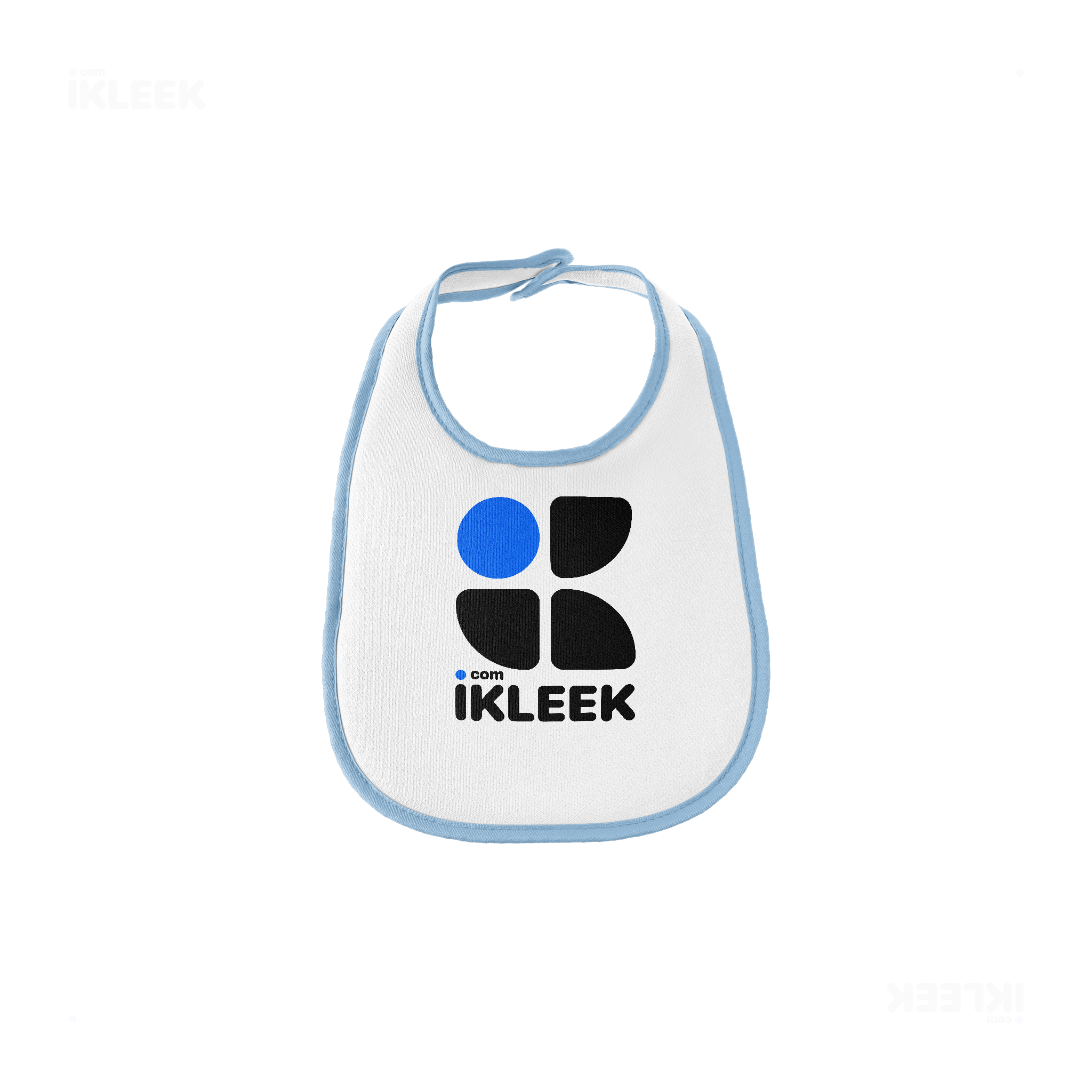 iKLEEKMark Baby Bibs 01 White Lightblue