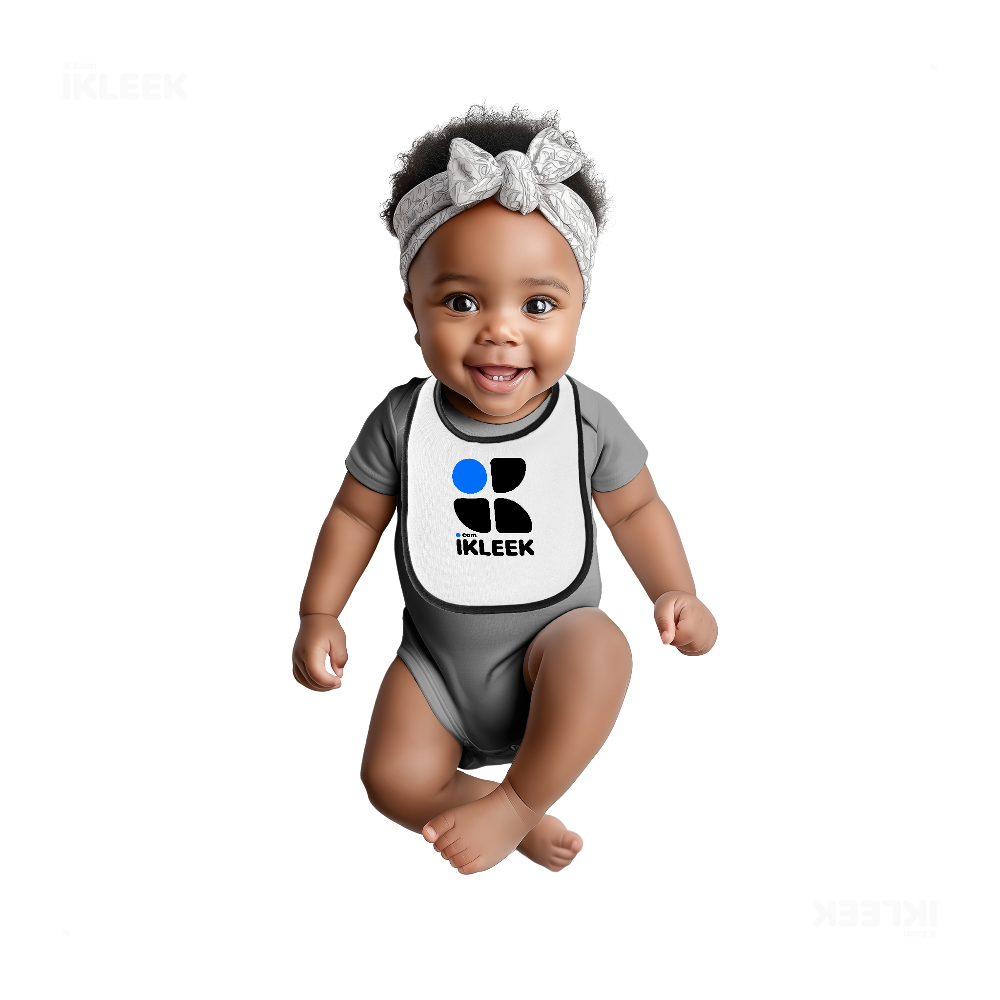 iKLEEKMark Baby Bibs 04 White Black
