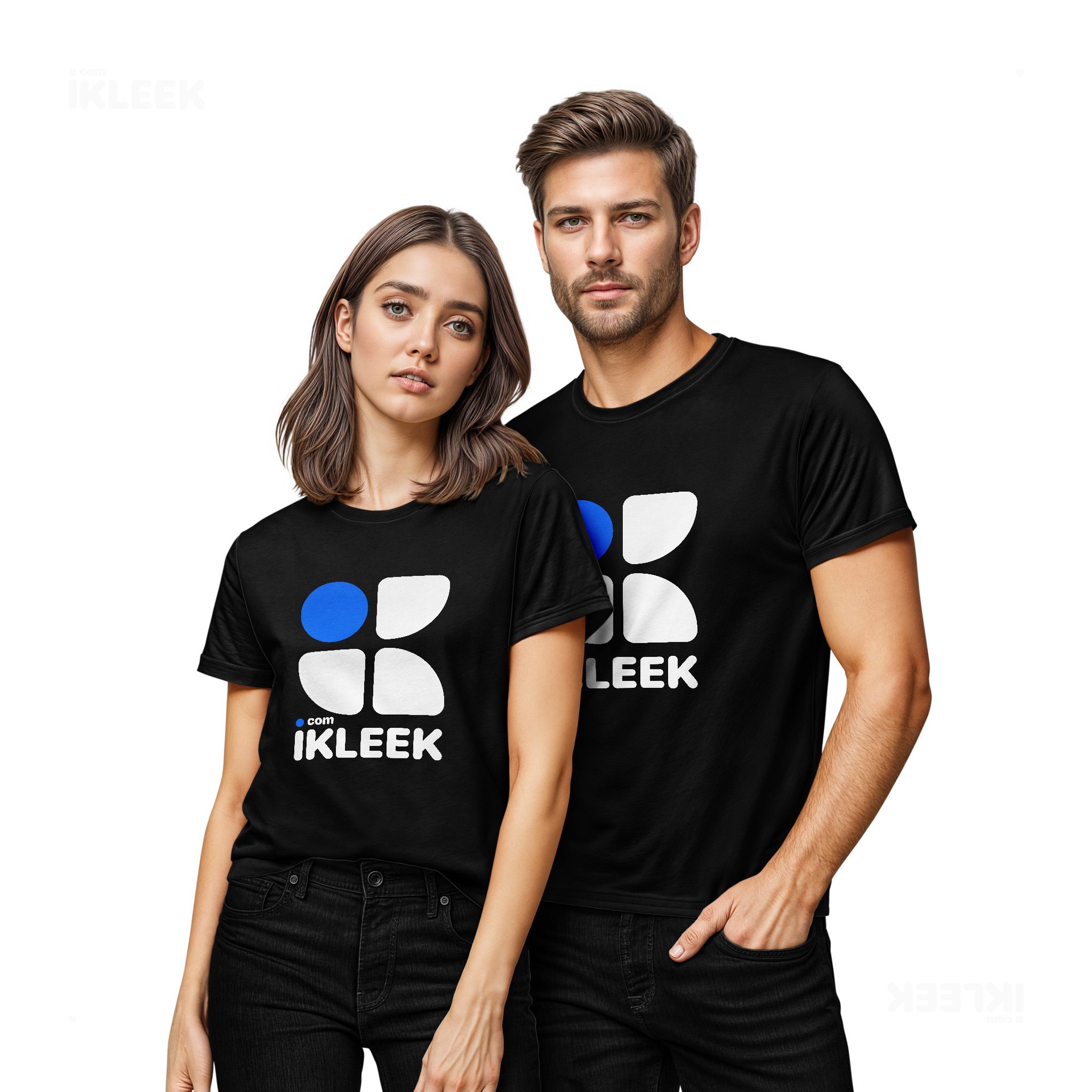 iKLEEKMark Couple T Shirt 02 Black