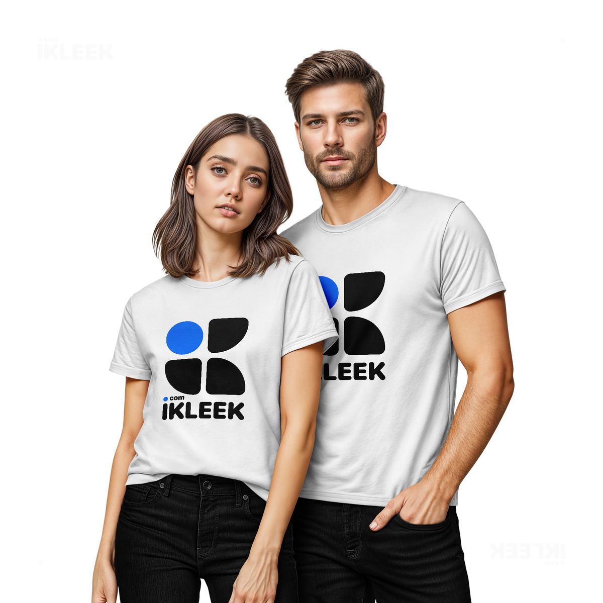 iKLEEKMark Couple T Shirt 02 White