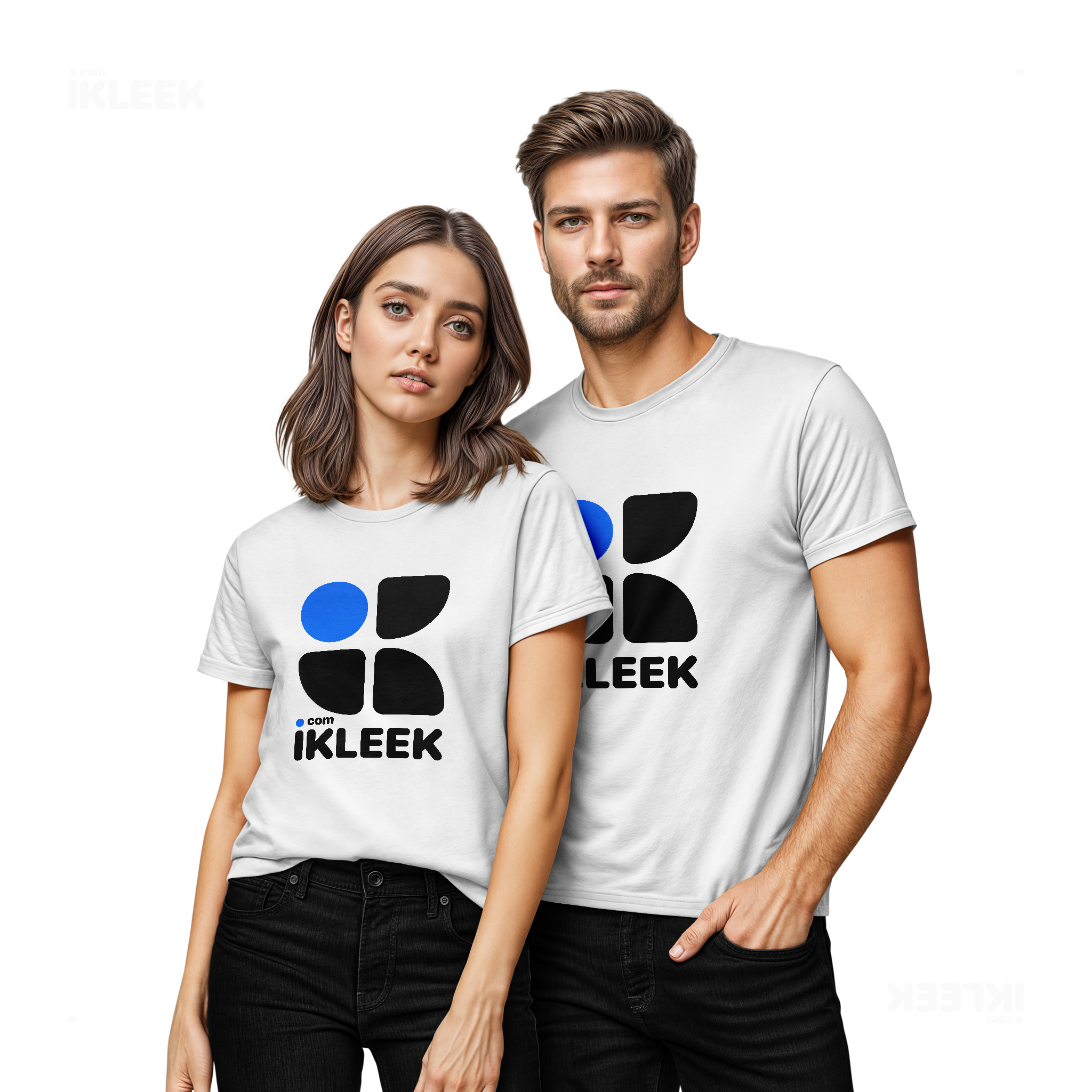 iKLEEKMark Couple T Shirt 02 White