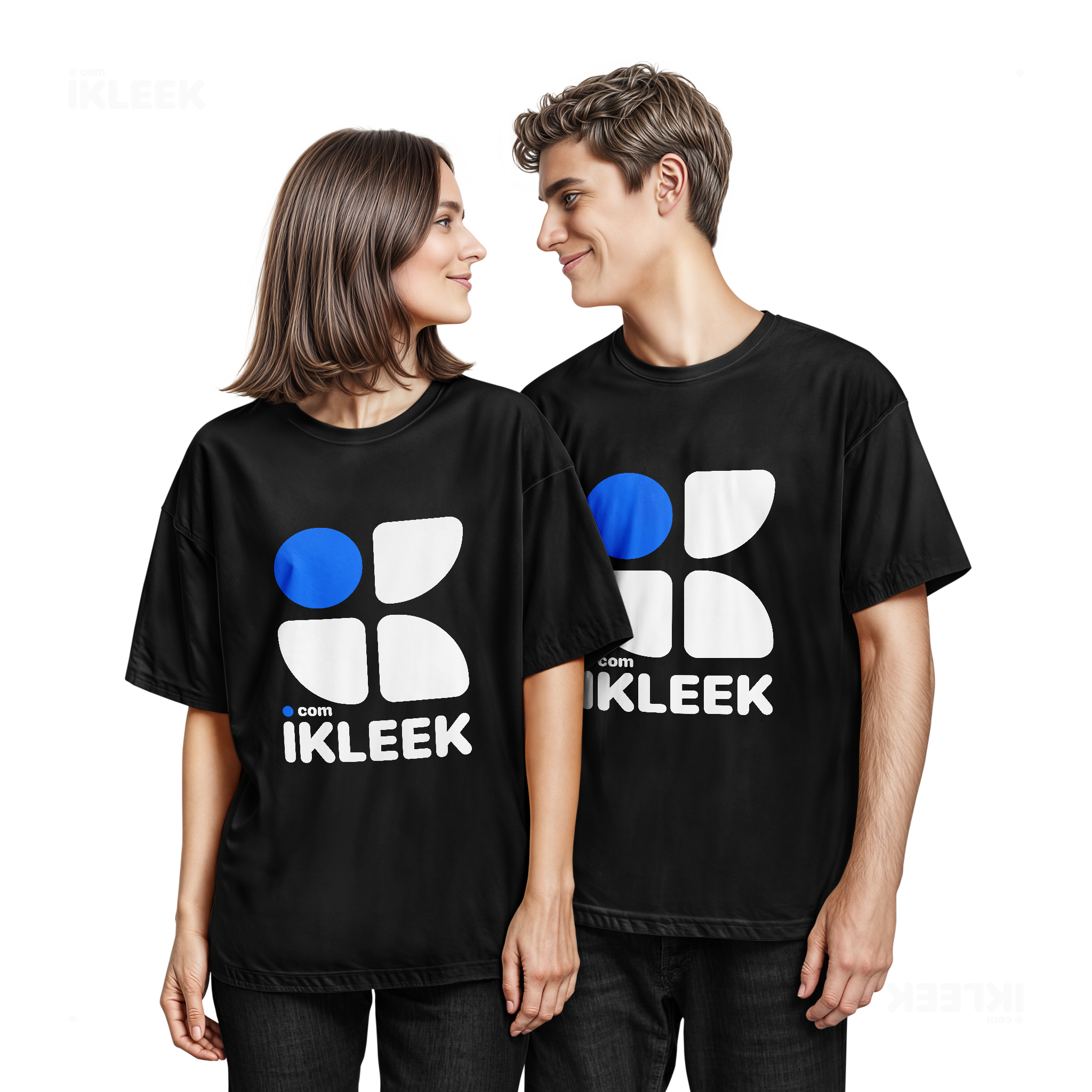 iKLEEKMark Couple T Shirt 05 Black