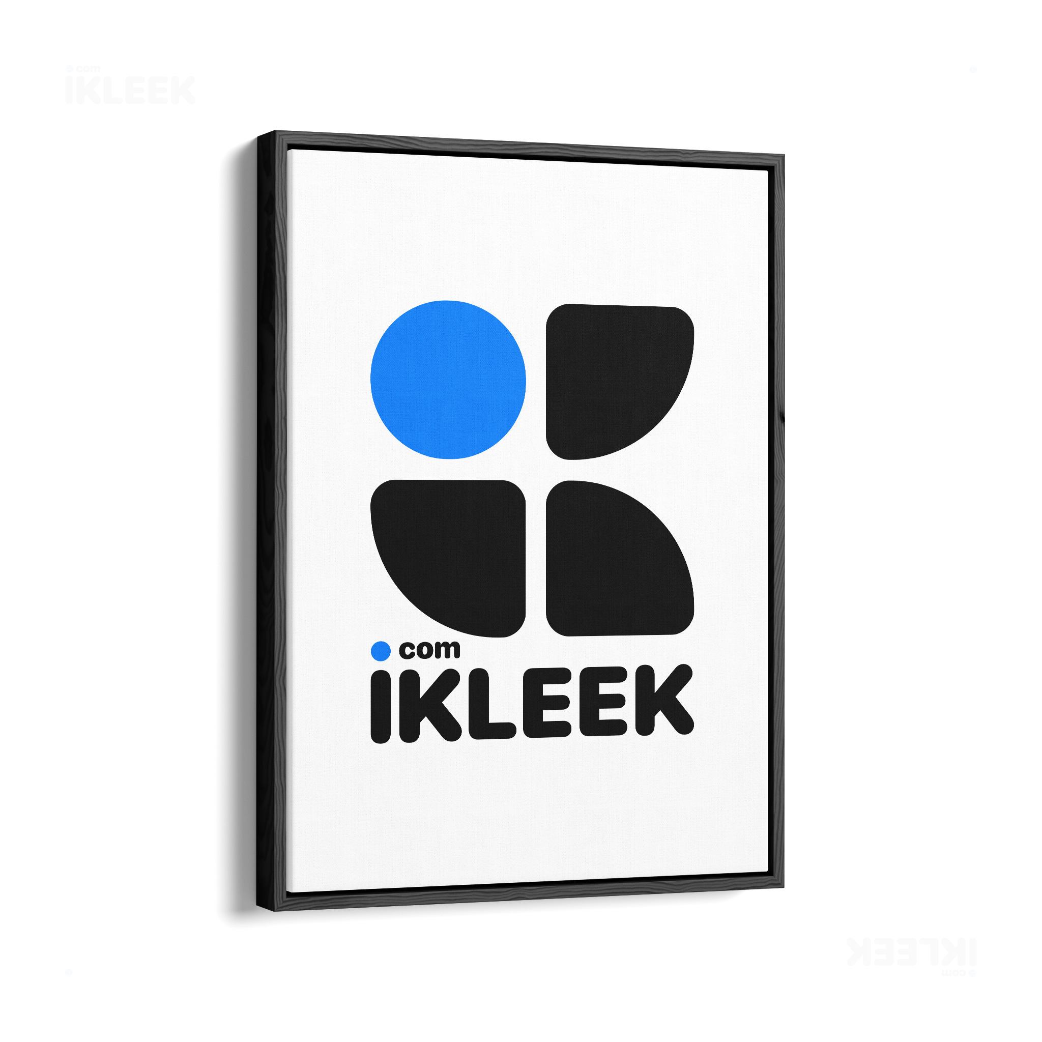 iKLEEKMark Framed Canvas 01 Black Wood