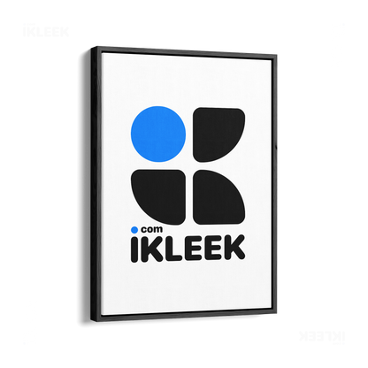 iKLEEKMark Framed Canvas 01 Black Wood