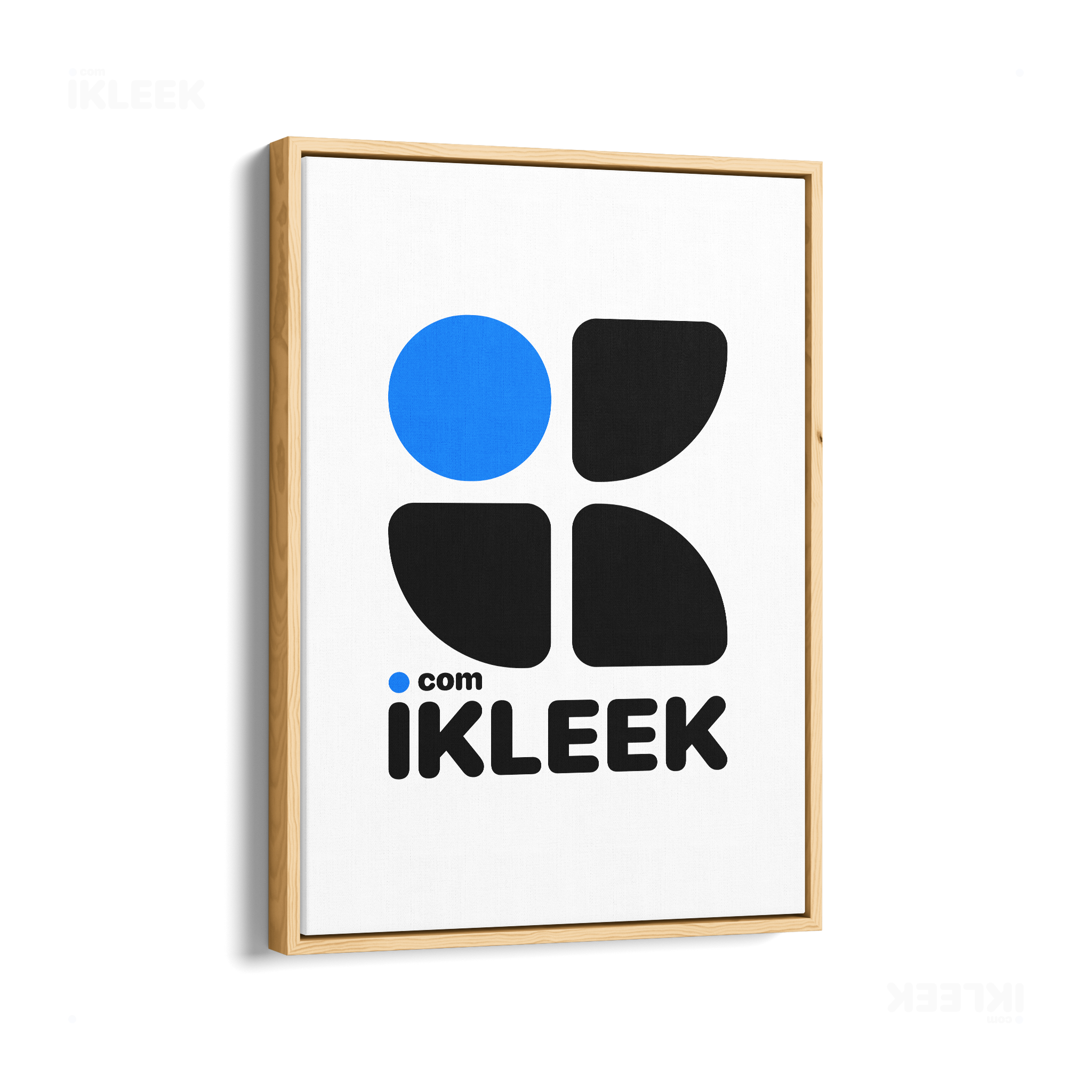 iKLEEKMark Framed Canvas 01 Natural Wood