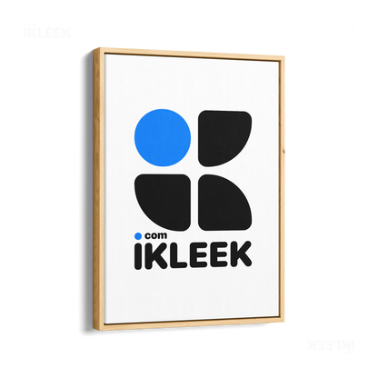 iKLEEKMark Framed Canvas 01 Natural Wood