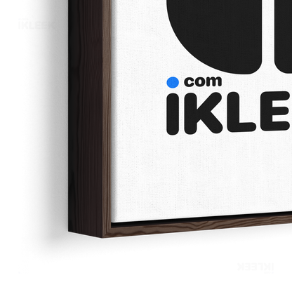 iKLEEKMark Framed Canvas 02 Dark Wood