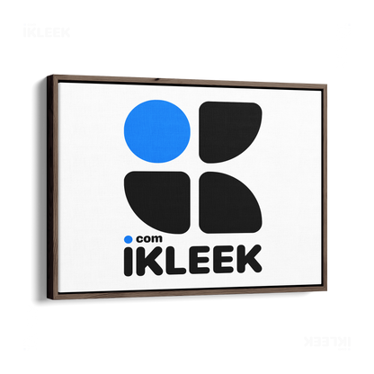 iKLEEKMark Framed Canvas 03 Dark Wood