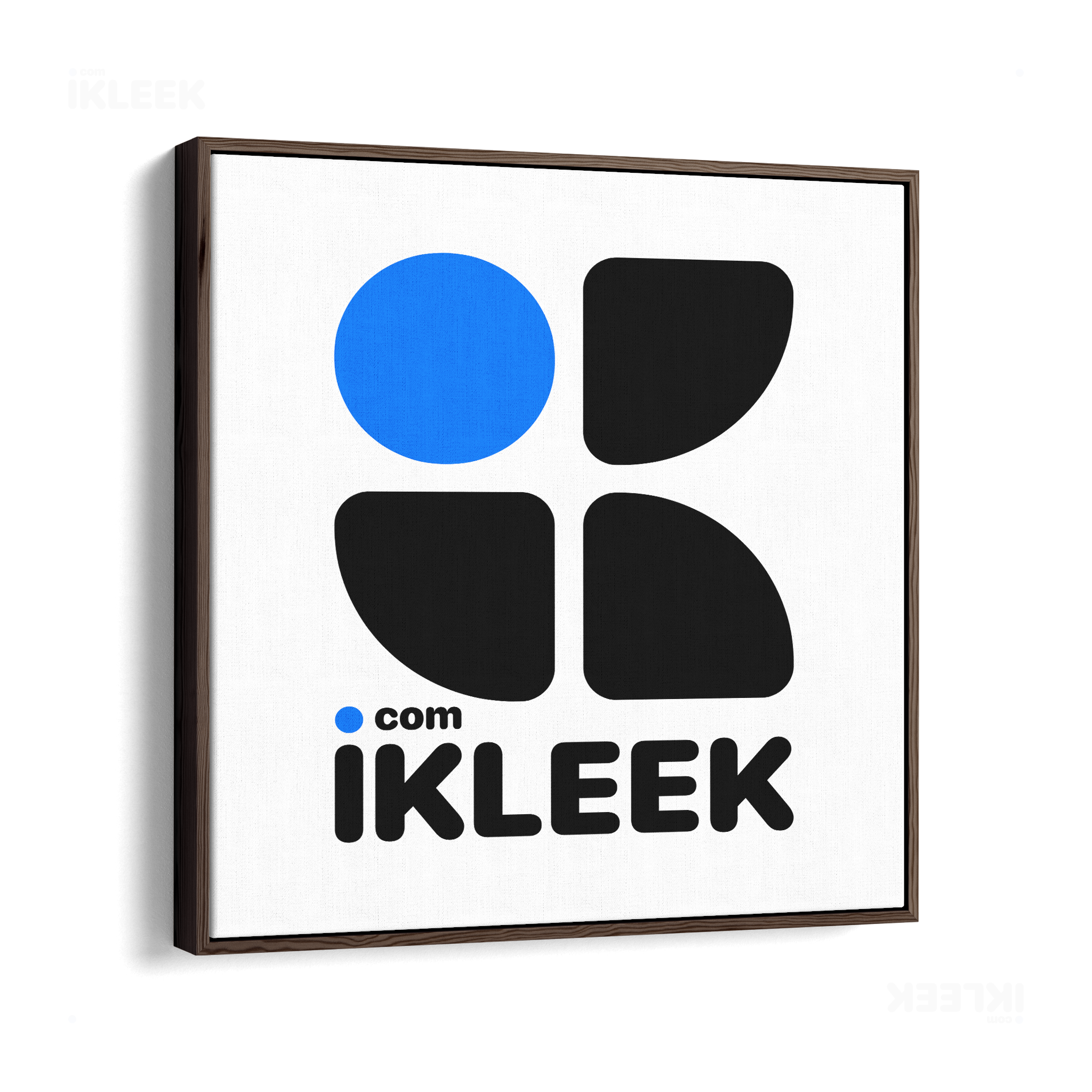 iKLEEKMark Framed Canvas 04 Dark Wood