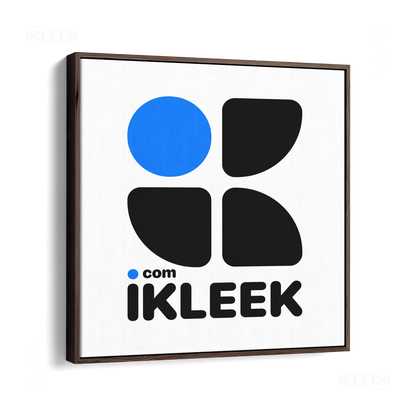 iKLEEKMark Framed Canvas 04 Dark Wood