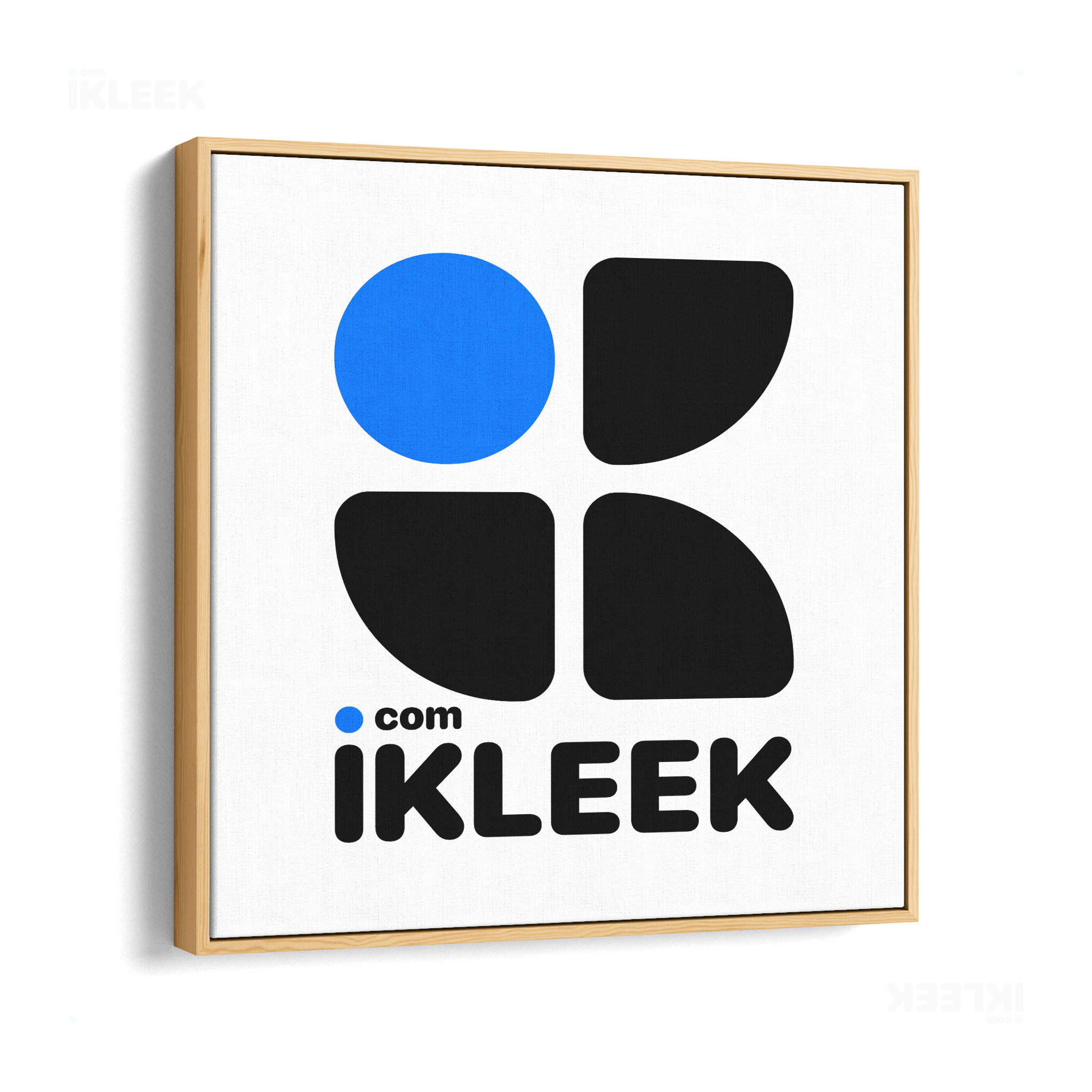 iKLEEKMark Framed Canvas 04 Natural Wood