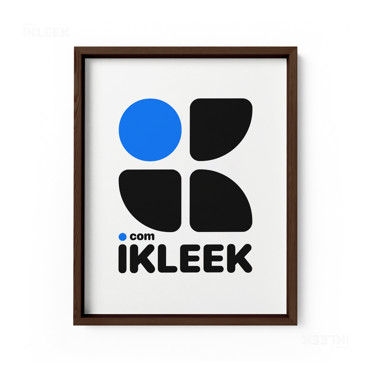 iKLEEKMark Framed Poster 01 Dark Wood