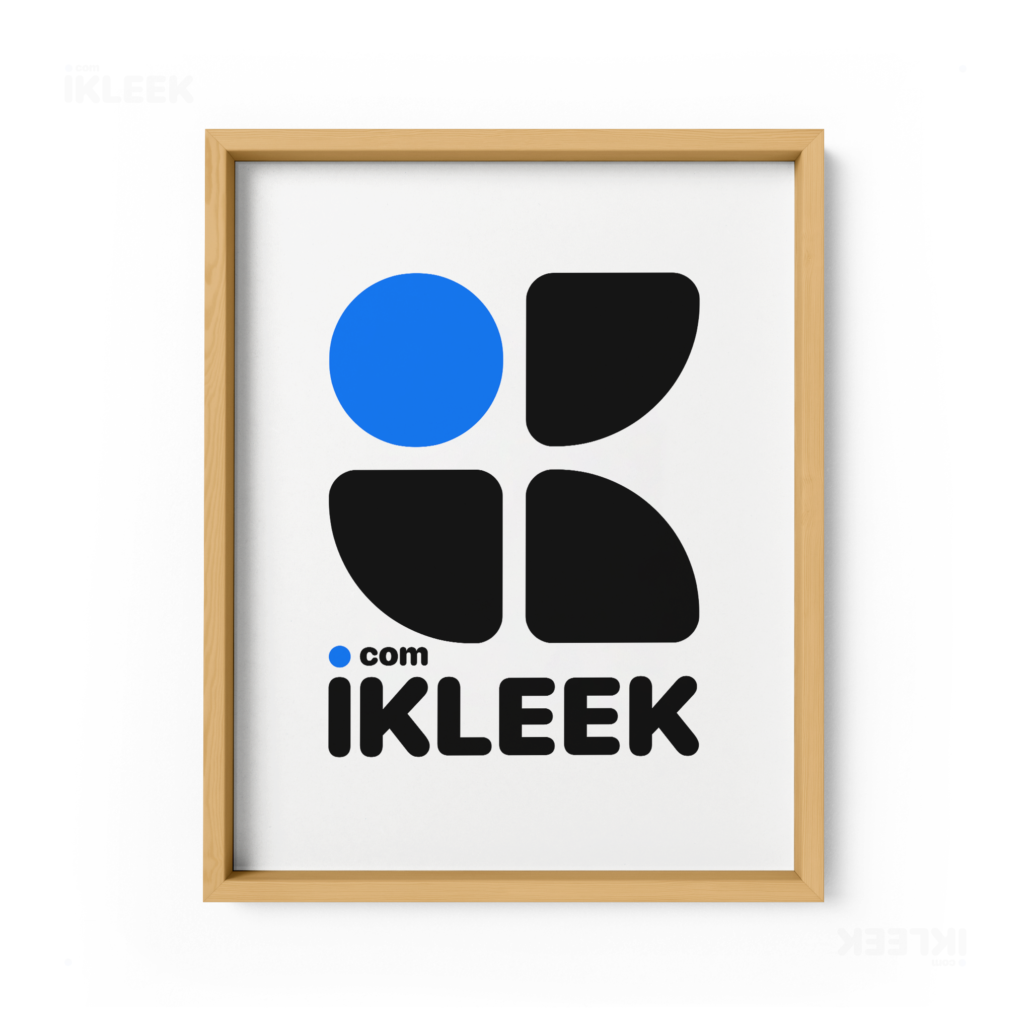 iKLEEKMark Framed Poster 01 Natural Wood
