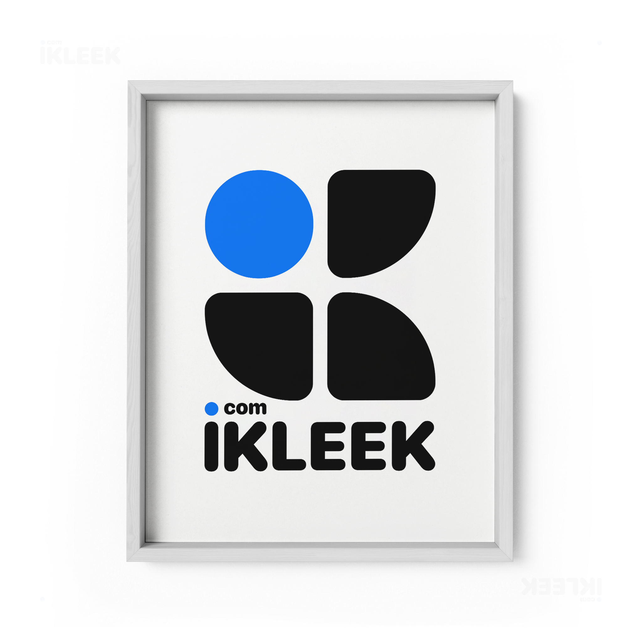 iKLEEKMark Framed Poster 01 White Wood