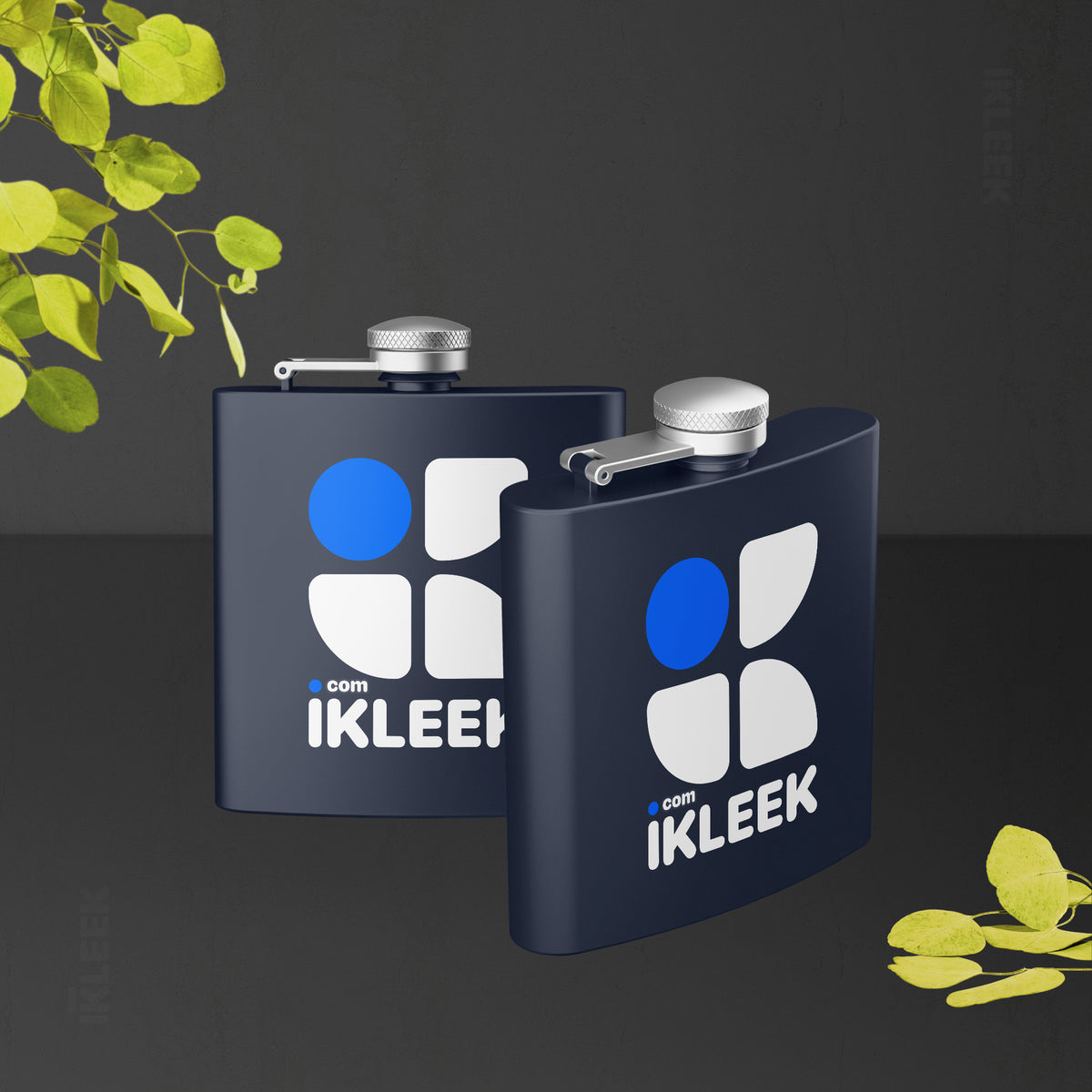 iKLEEKMark Hip Flasks 02 Navy