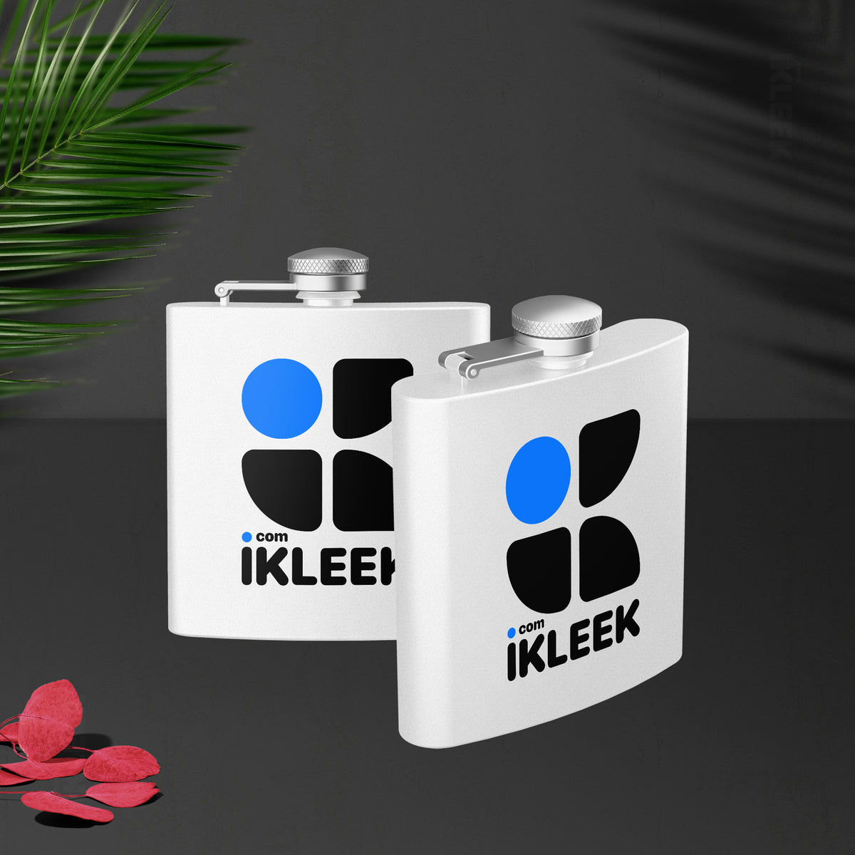 iKLEEKMark Hip Flasks 02 White