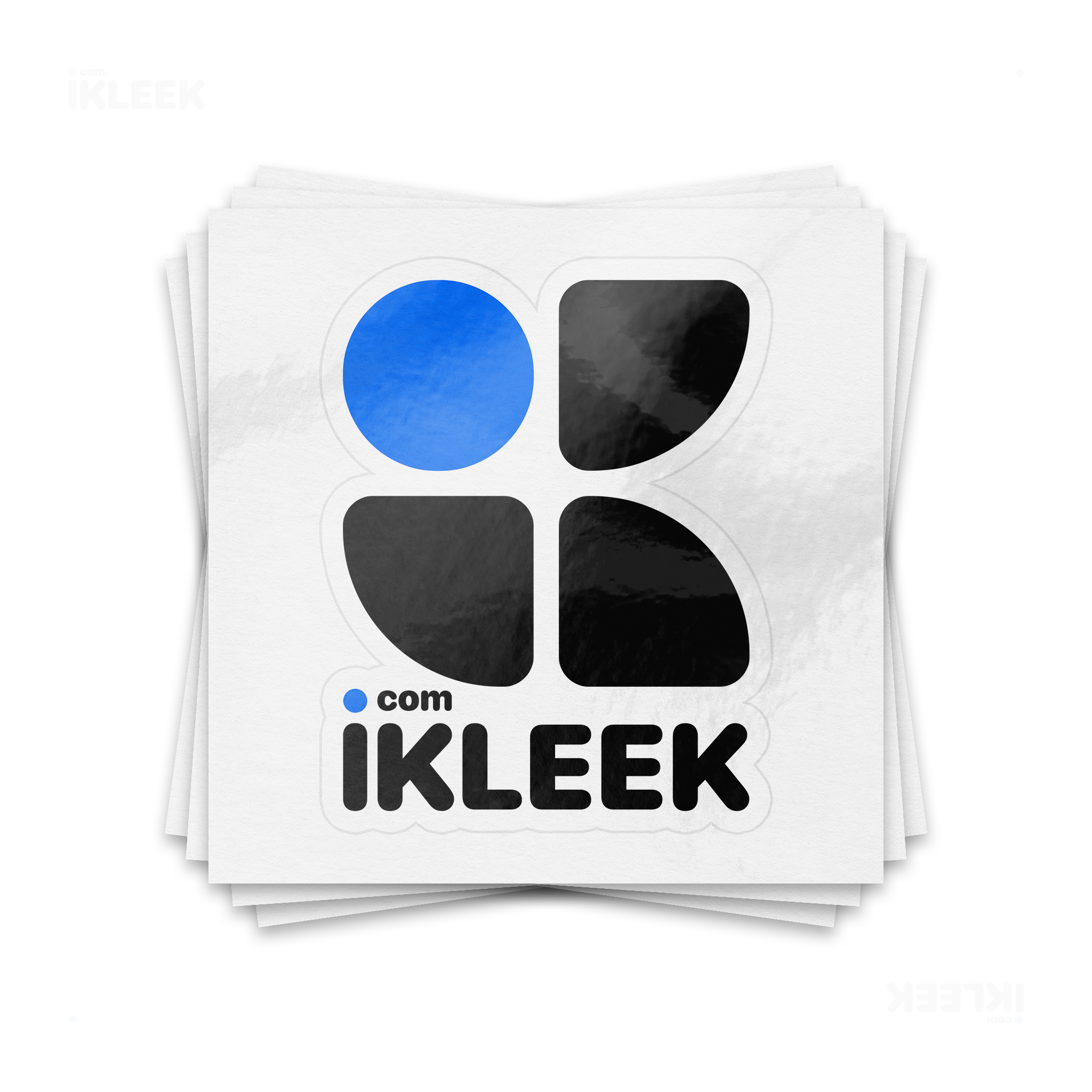iKLEEKMark Kiss Cut Sticker 01 White