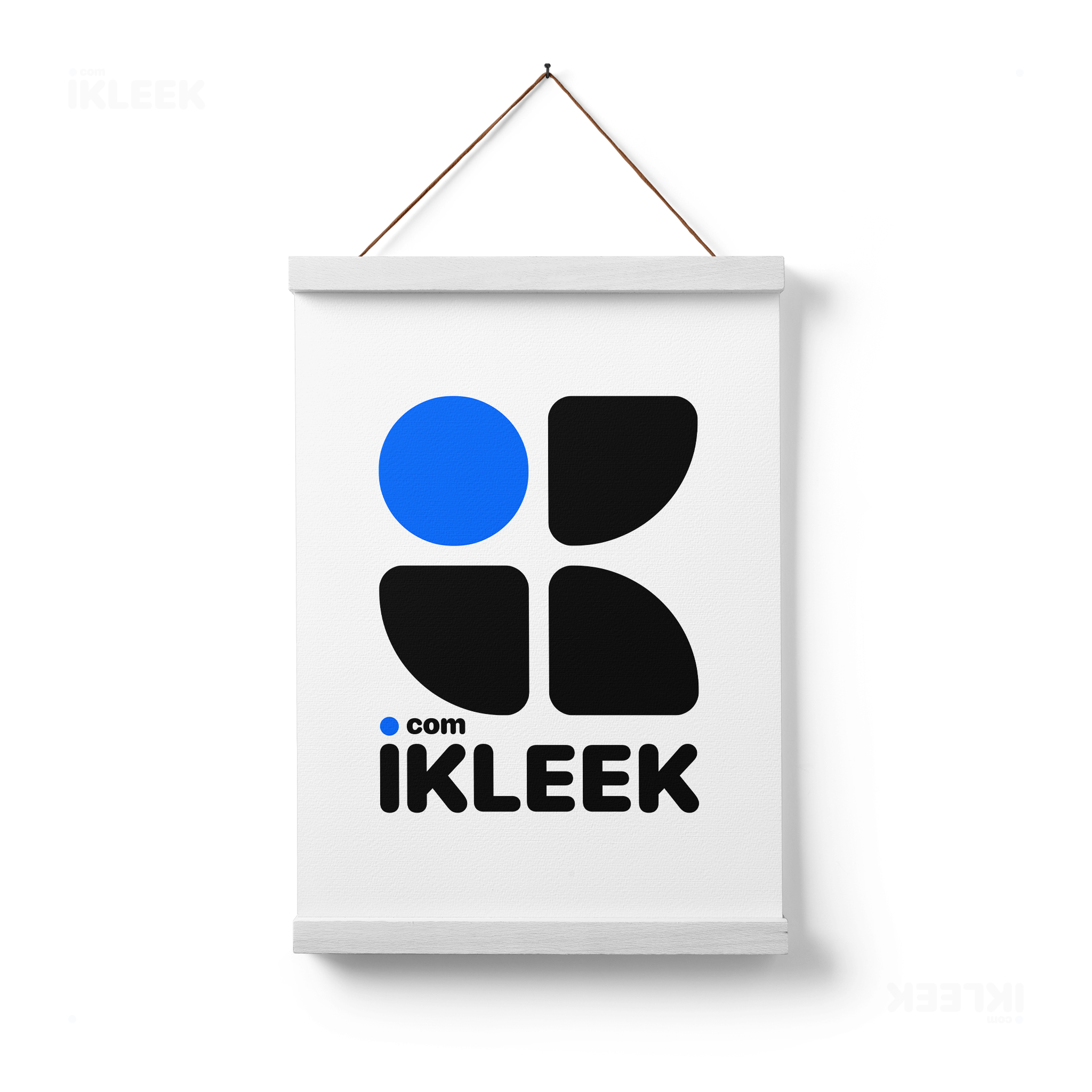 iKLEEKMark Magnetic Hanger Poster 01 White Wood