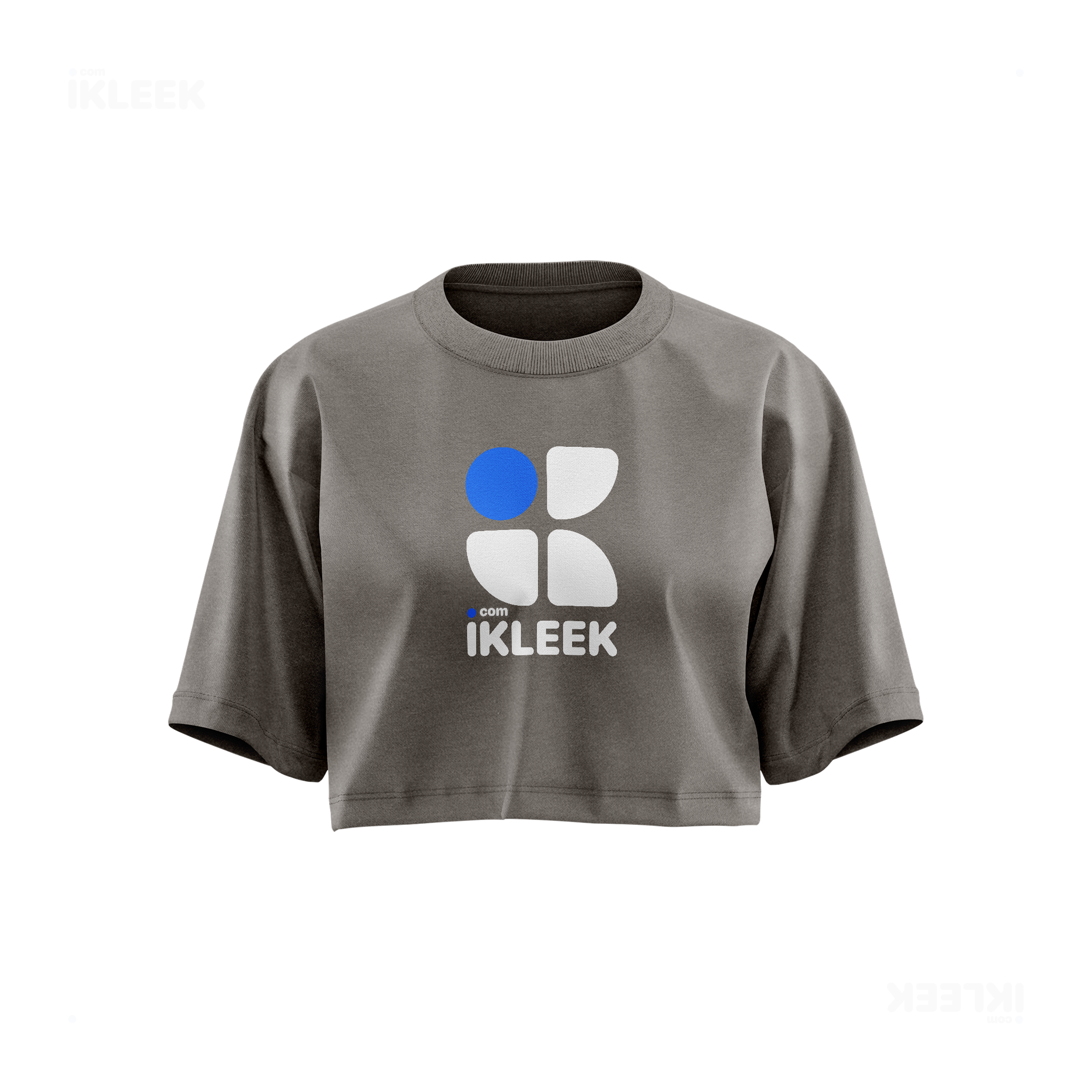 iKLEEKMark Over Sized Crop Top 01 Faded Grey