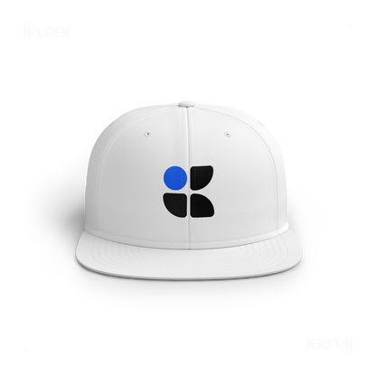 iKLEEKMark Snapback Caps 01 White DTF