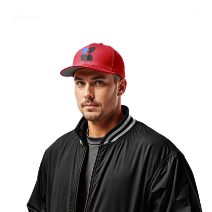 iKLEEKMark Snapback Caps 02 Red DTF