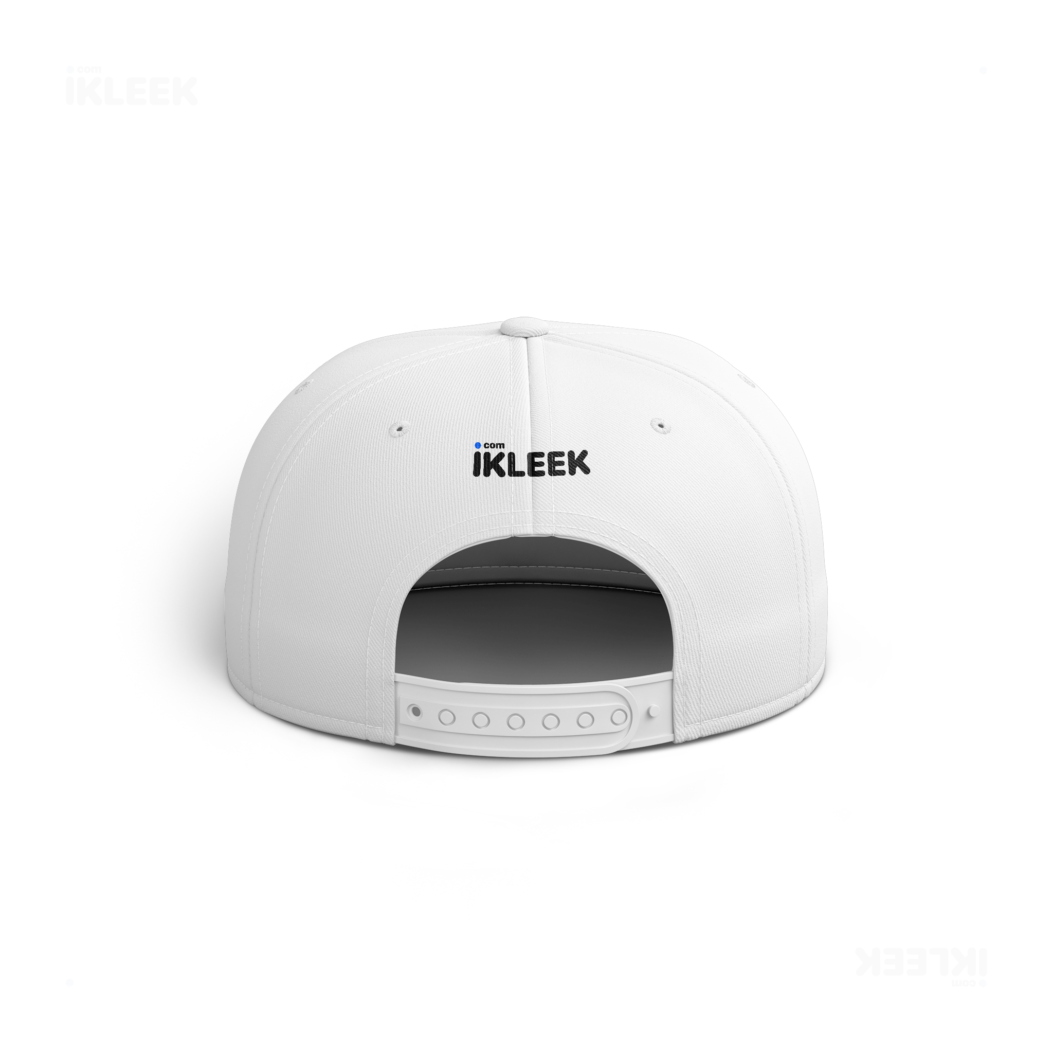 iKLEEKMark Snapback Caps 05 White DTF