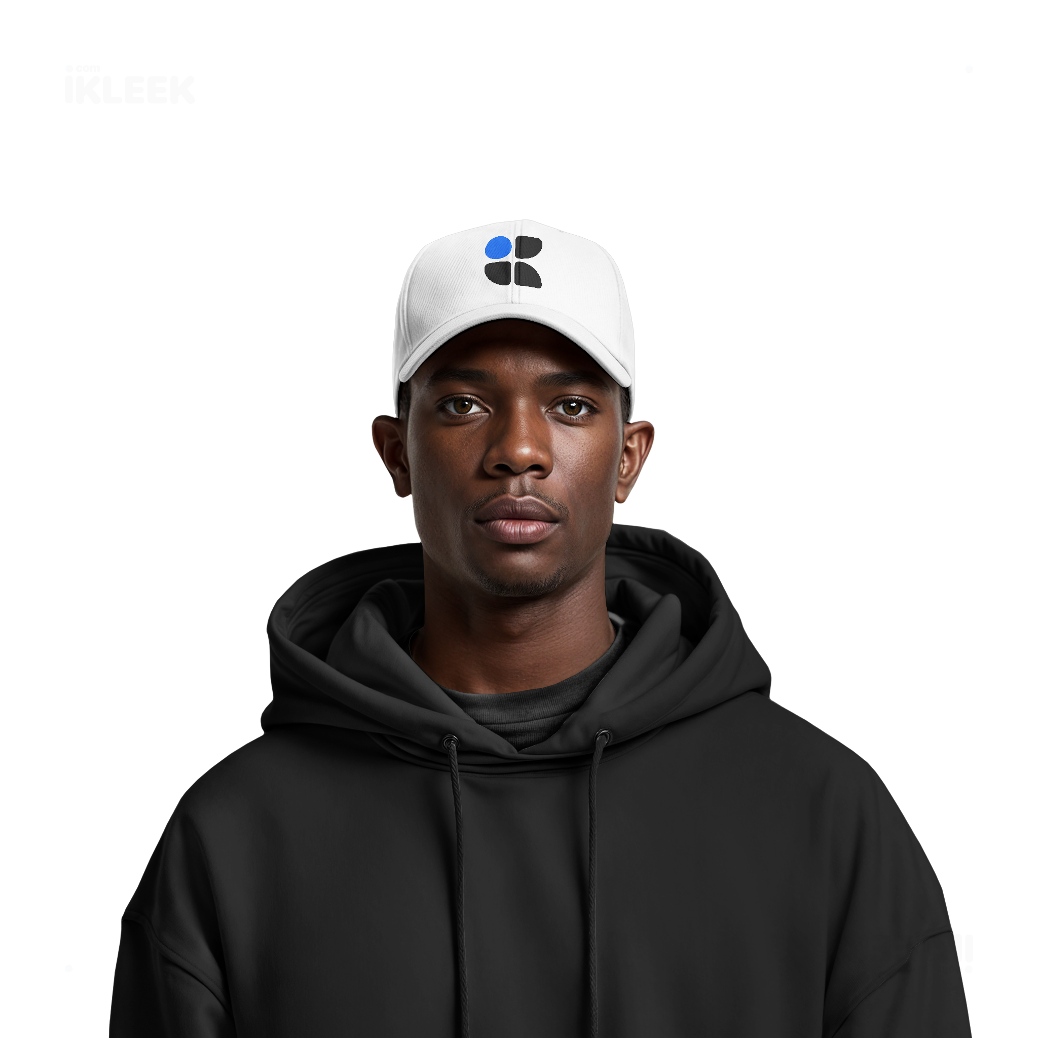iKLEEKMark Snapback Caps 06 White DTF