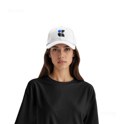 iKLEEKMark Snapback Caps 07 White DTF