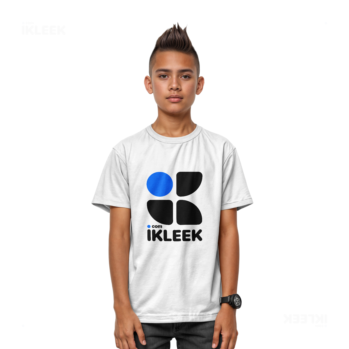 iKLEEKMark Youth T Shirt 03 White